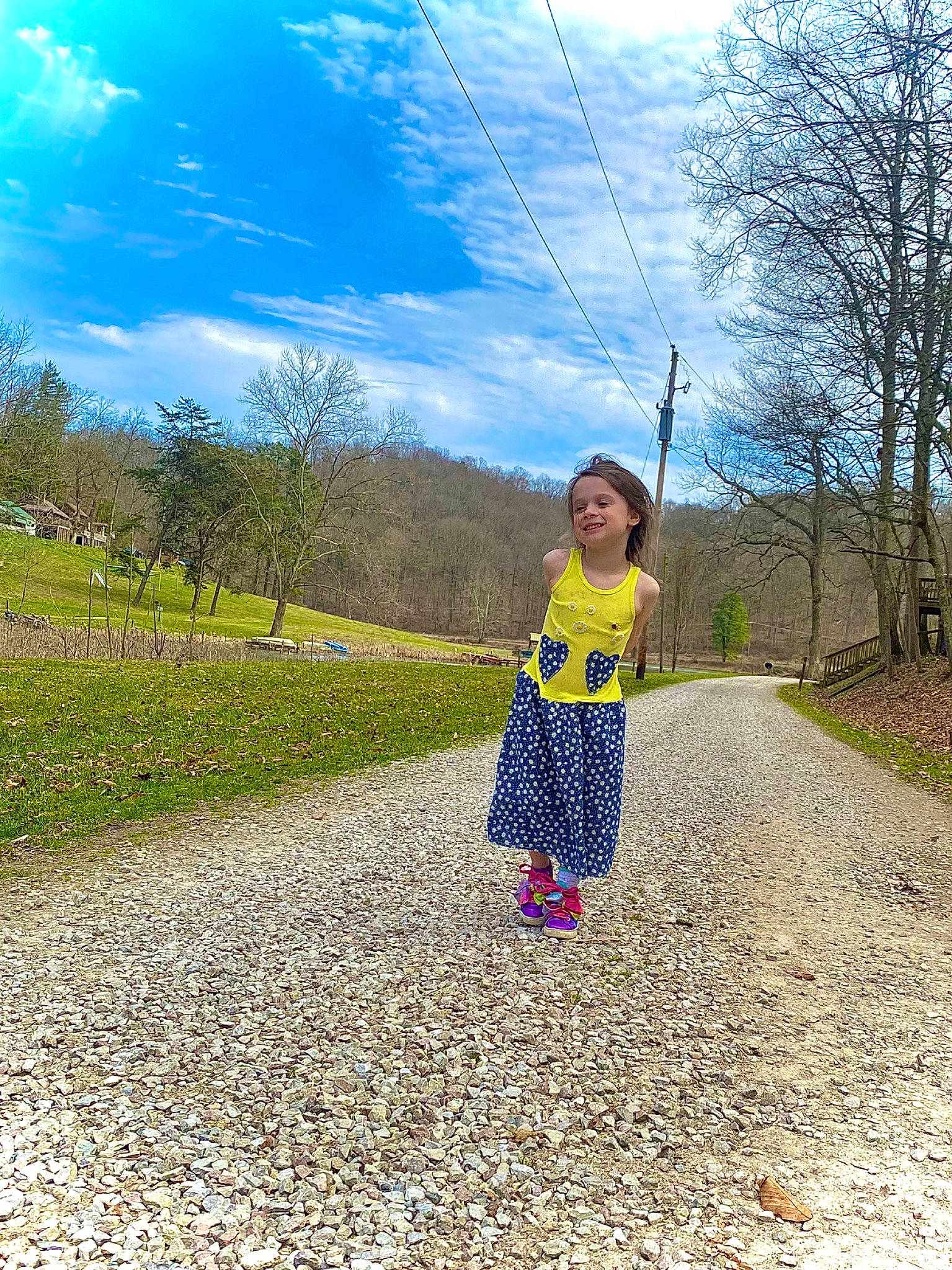 Victoria joined the competition — help win amazing prizes! asphalt, cloud, ecoregion, grass, grassland, happy, joy, landscape, leisure, natural_landscape, people_in_nature, person, plain, plant, road, road_surface, rural_area, sky, sunlight, thoroughfare