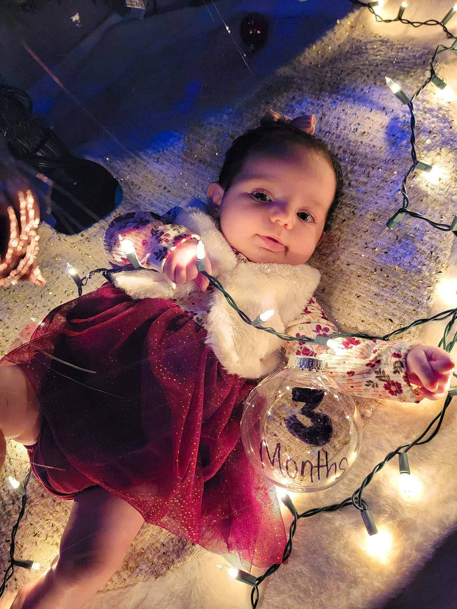 Ella joined the competition — help win amazing prizes! child, christmas_ornament, cool, darkness, event, facial_expression, flash_photography, flesh, fun, happy, jewellery, night, ornament, person, space, toddler, tradition, world