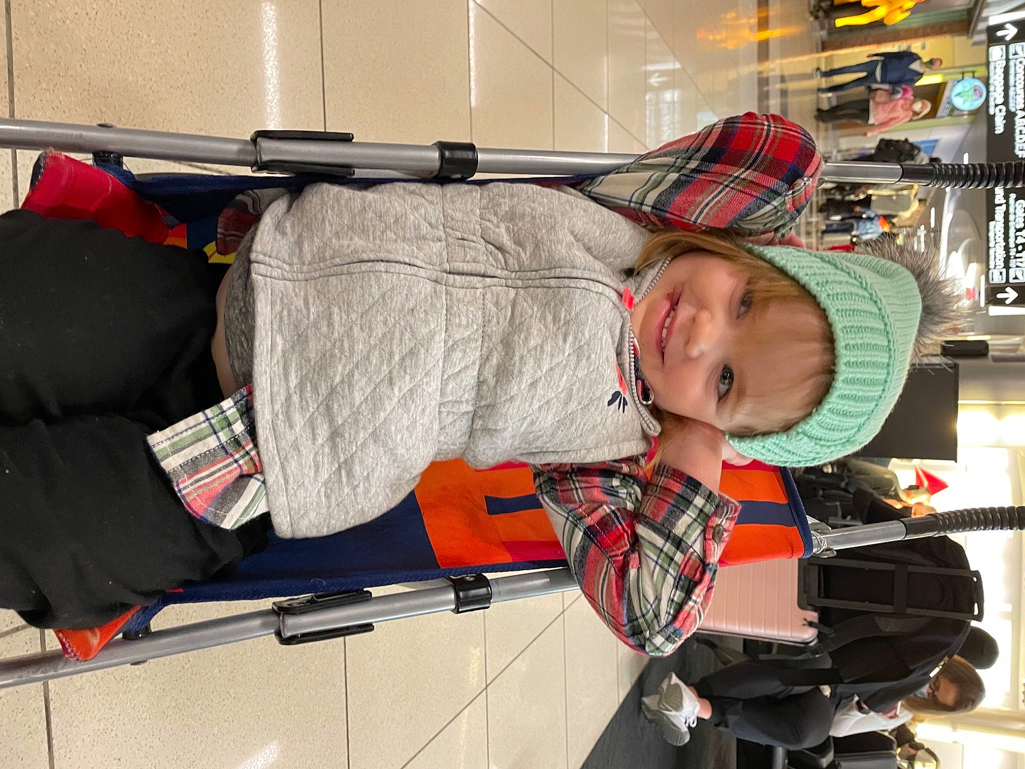 Audrey is registered to the contest to win money with this photo: baby, child, comfort, fashion_accessory, hat, headwear, joy, person, product, room, smile, sun_hat, toddler