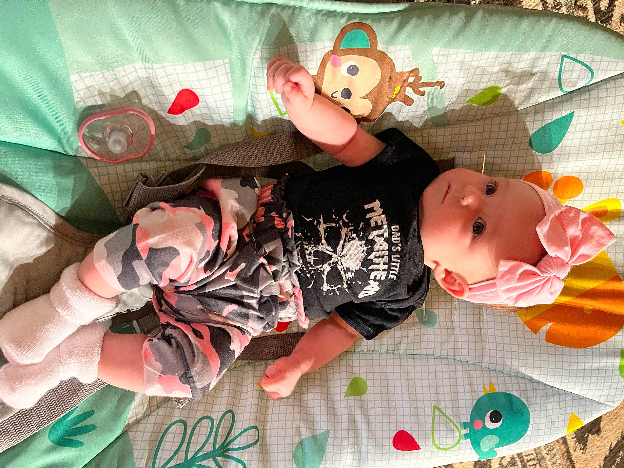Rya joined the competition — help win amazing prizes! art, baby, baby_products, baby_toddler_clothing, baby_toys, child, fun, green, happy, headwear, linens, pattern, person, pink, plush, room, sleeve, stuffed_toy, t_shirt, textile
