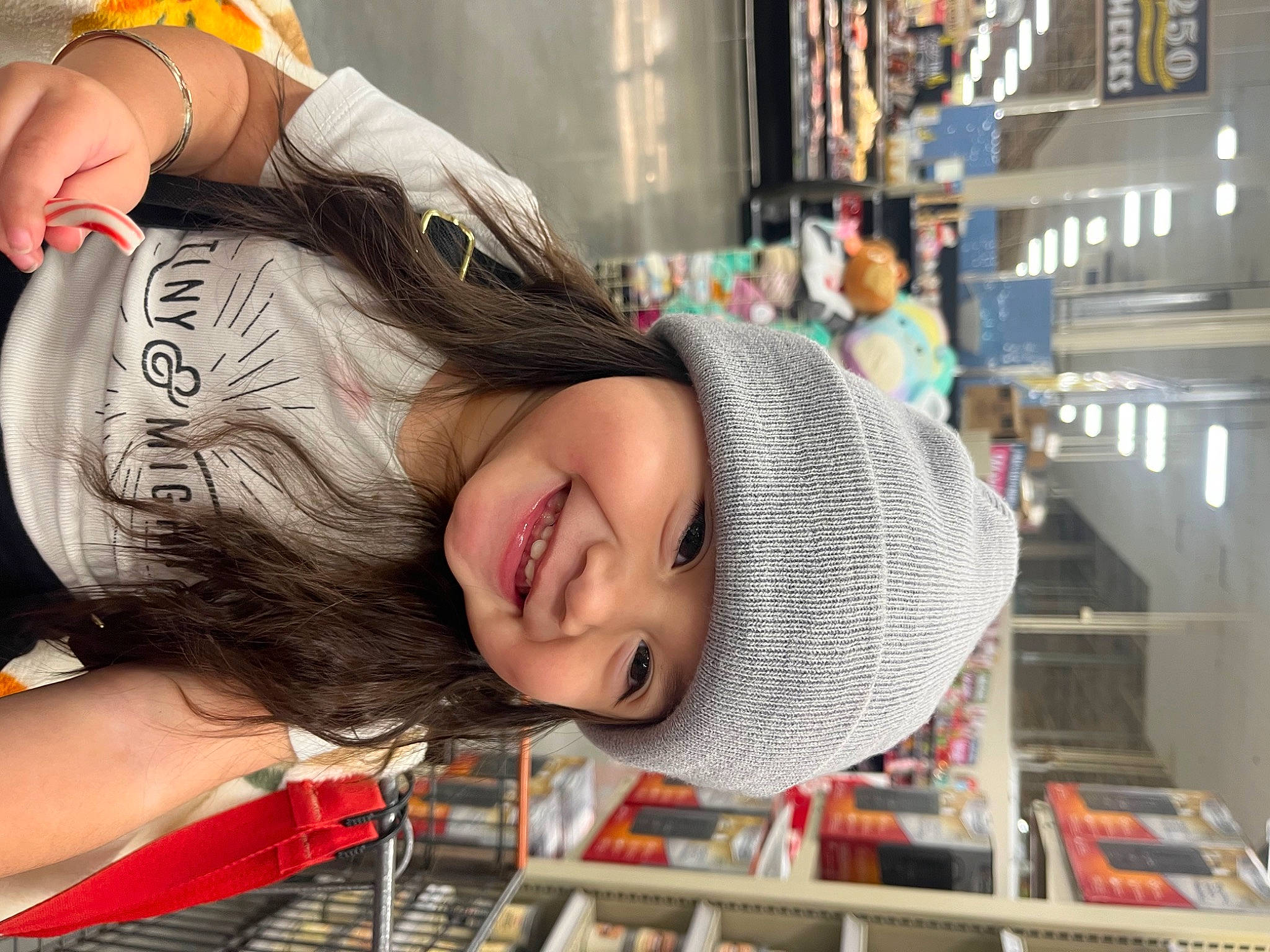 Isabella joined the competition — help win amazing prizes! child, customer, elbow, eyelash, eyewear, fashion_accessory, fun, gesture, happy, headwear, joy, leisure, nail, pattern, person, retail, smile, sunglasses, t_shirt, thread