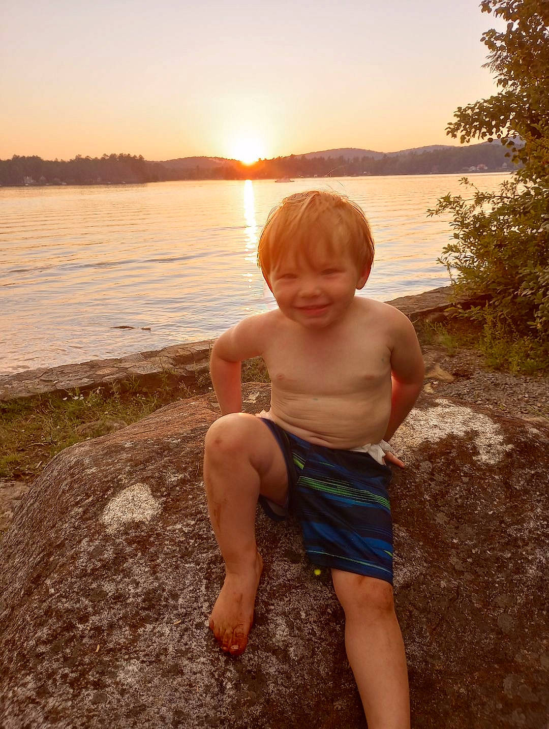 Mathew joined the competition — help win amazing prizes! barechested, chest, fun, happy, joy, lake, leisure, light, morning, muscle, people_in_nature, person, sky, smile, summer, sunlight, toddler, tree, trunk, trunks
