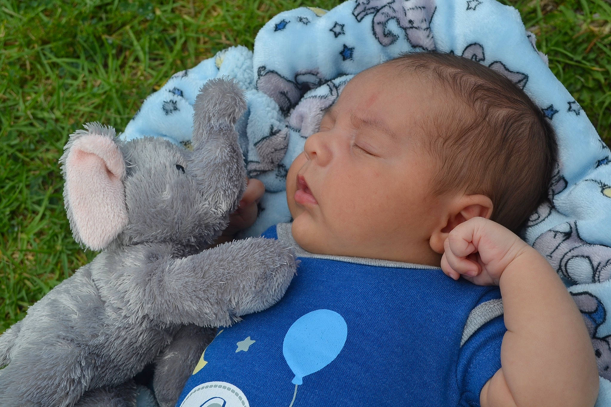 Emory joined the competition — help win amazing prizes! baby, baby_products, baby_toddler_clothing, cheek, child, comfort, finger, fur, grass, happy, head, people_in_nature, person, plush, sitting, skin, stuffed_toy, textile, toddler, toy