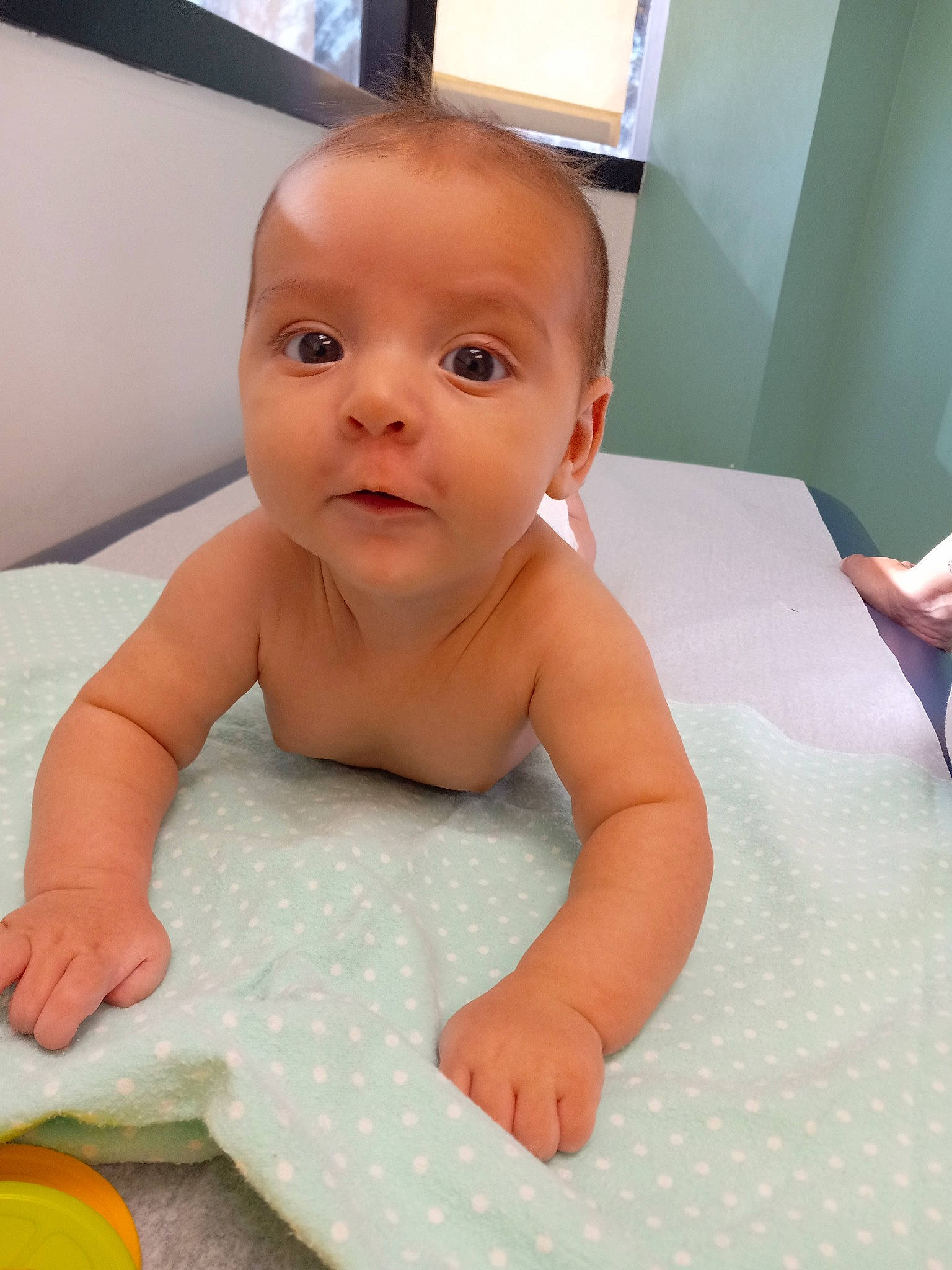 Emory joined the competition — help win amazing prizes! baby, baby_products, baby_toddler_clothing, bathing, cheek, chest, child, citrus, comfort, crawling, finger, flooring, fun, hand, mouth, nose, person, room, skin, thumb