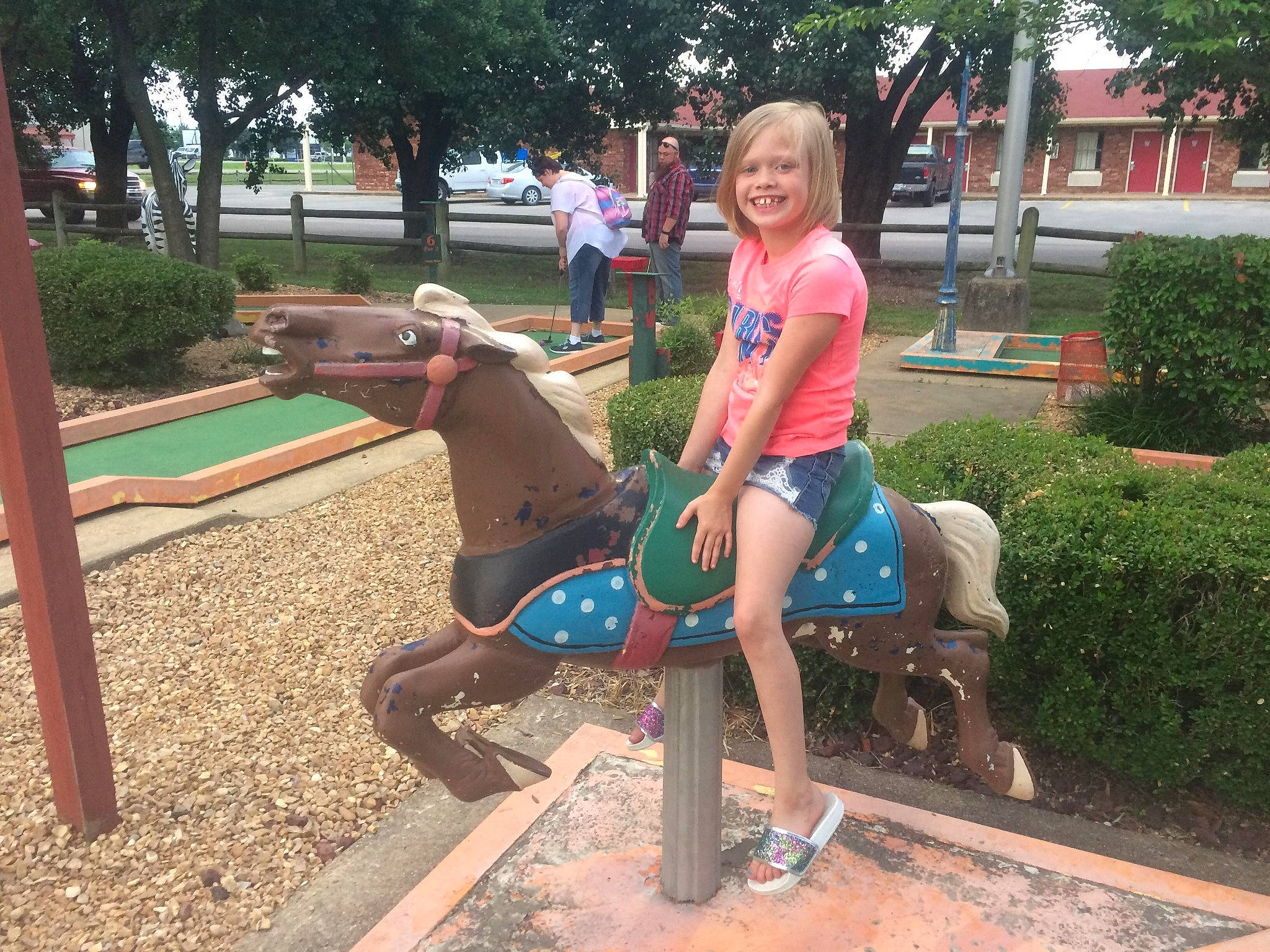 Aniah joined the competition — help win amazing prizes! child, fawn, fun, horse, joy, leg, leisure, person, play, playground, public_space, recreation, summer, tree, vacation