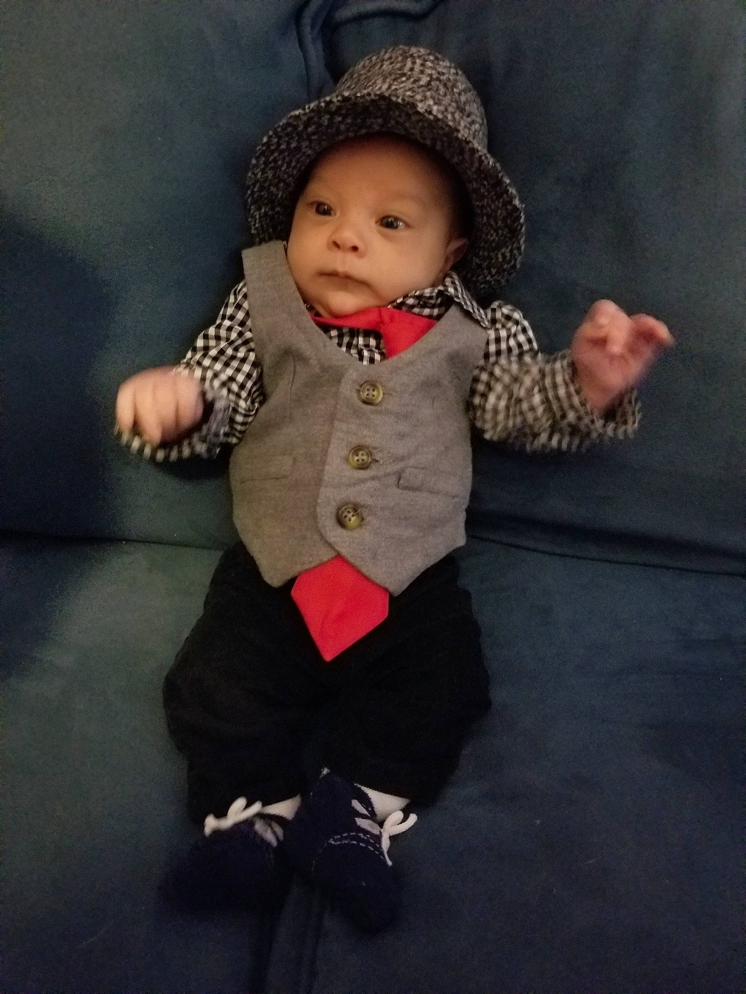 Luca joined the competition — help win amazing prizes! baby, baby_toddler_clothing, cheek, child, face, fun, head, headgear, nose, outerwear, person, photography, pink, play, shoe, skin, sleeve, smile, standing, t_shirt