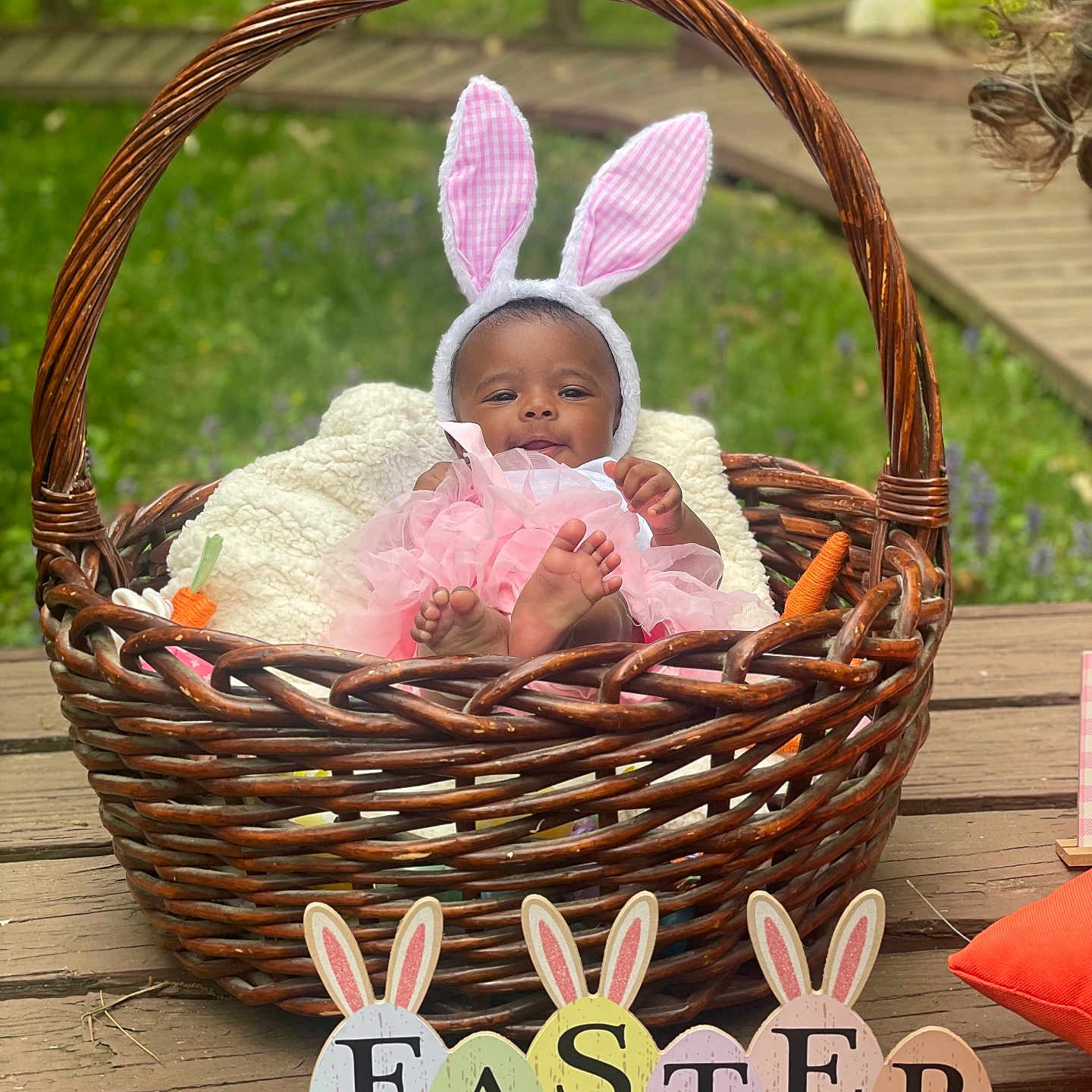 Zayne joined the competition — help win amazing prizes! baby, basket, child, clothing, face, female, fun, girl, grass, hat, head, hood, leisureactivities, newborn, people, person, photography, picnic, plant, portrait