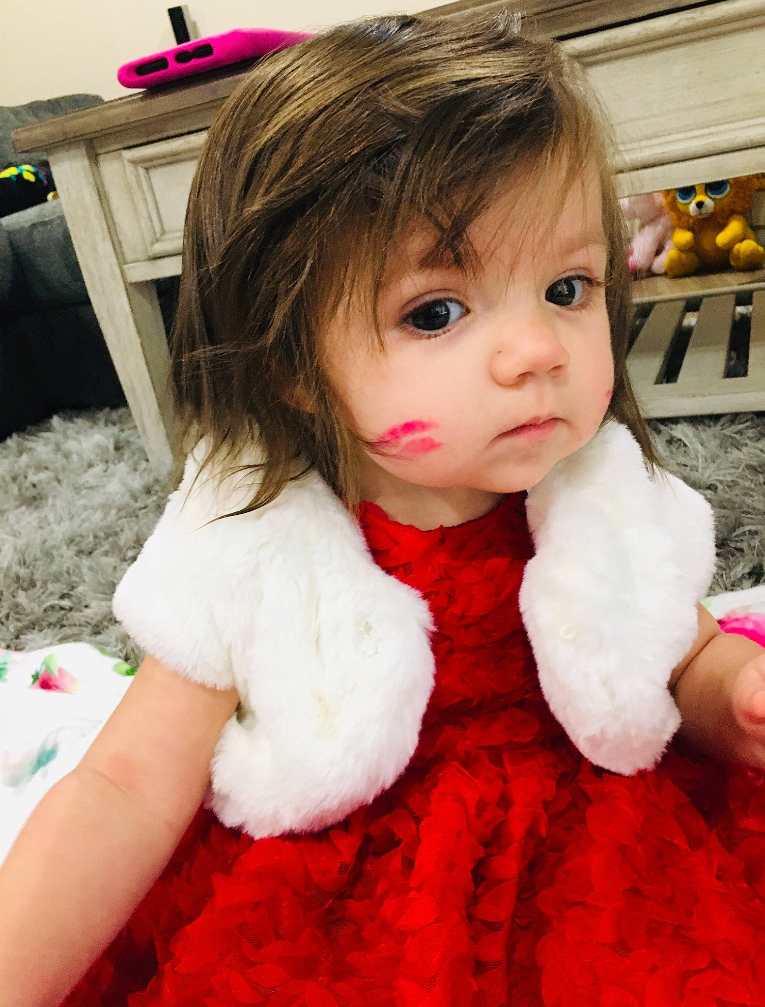 Ayva joined the competition — help win amazing prizes! baby_toddler_clothing, bangs, cheek, child, chin, eyelash, facial_expression, happy, hime_cut, iris, layered_hair, lip, long_hair, person, pink, skin, sleeve, textile, toddler, toy