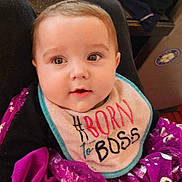 Keira joined the competition — help win amazing prizes! accessories, baby, bib, blanket, chair, clothing, coat, couch, cushion, face, furniture, head, homedecor, jacket, jewelry, necklace, person, photography, portrait, purple
