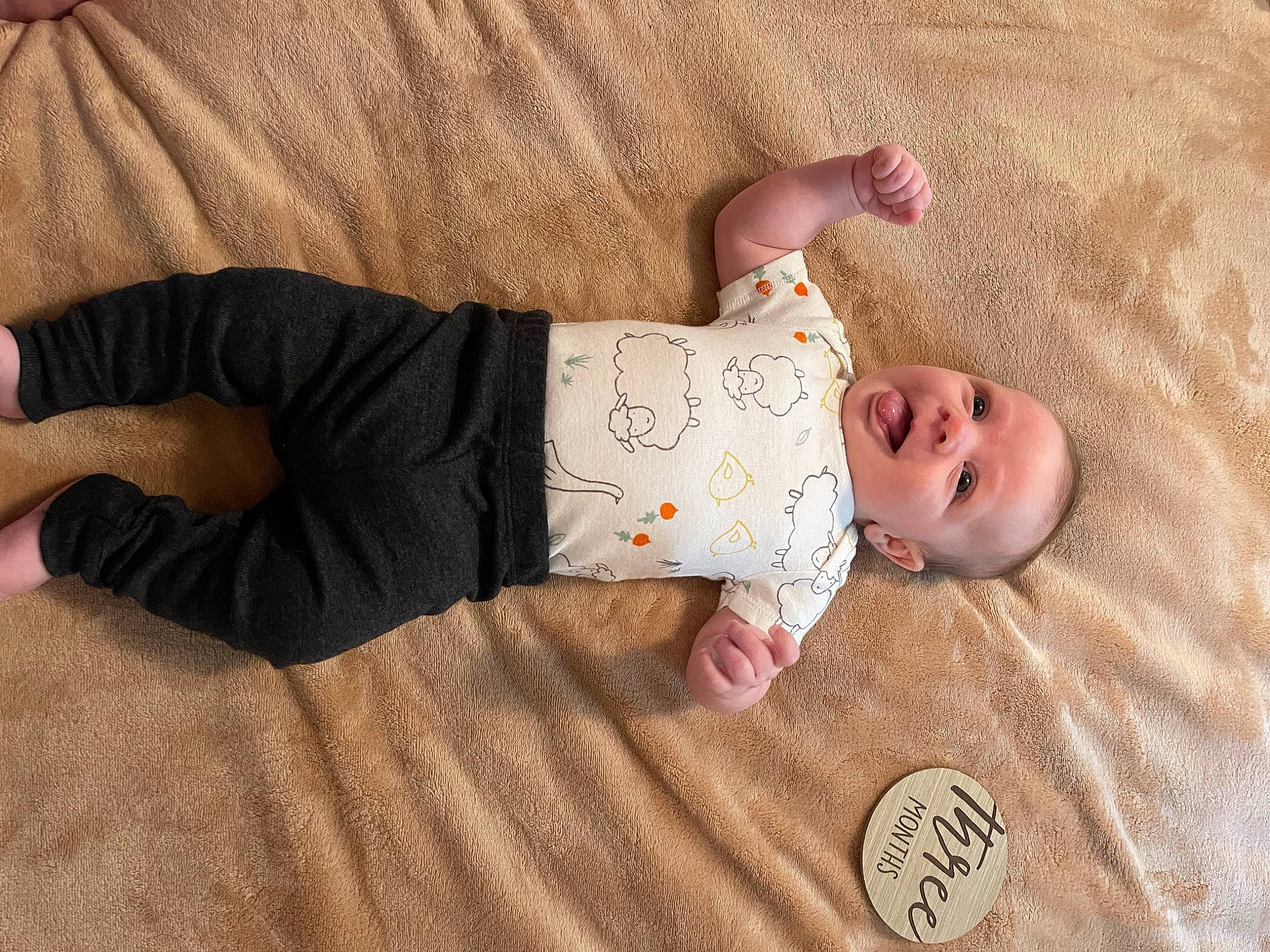 Myles joined the competition — help win amazing prizes! baby, baby_sleeping, baby_toddler_clothing, cheek, comfort, dress, finger, floor, flooring, hand, head, human_body, leg, linens, mammal, person, skin, sleeve, toddler, vertebrate