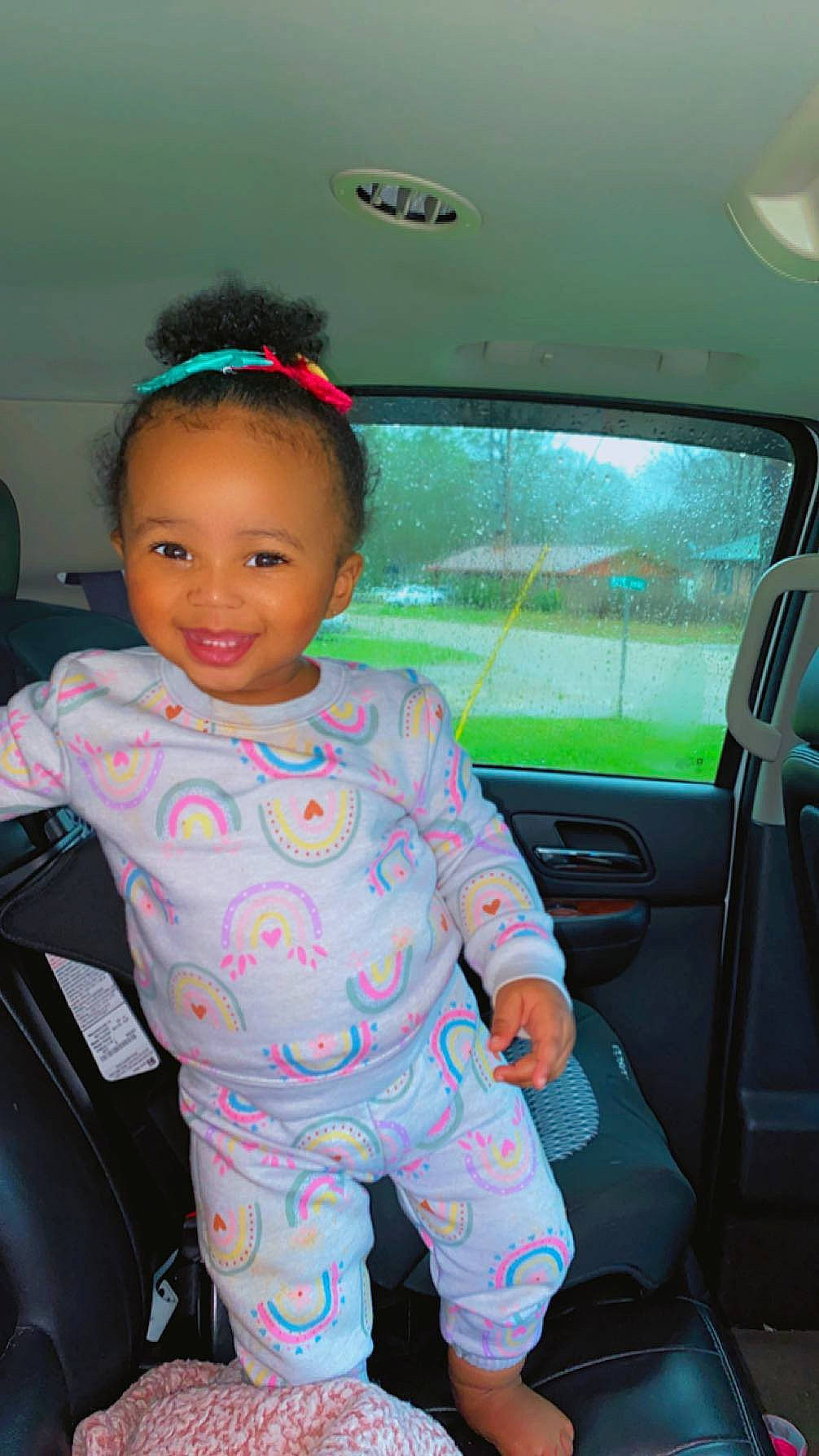 Maleah is registered to the contest to win money with this photo: auto_part, automotive_design, automotive_exterior, baby, baby_toddler_clothing, car_seat, car_seat_cover, child, family_car, fun, happy, joy, luxury_vehicle, motor_vehicle, person, smile, steering_part, steering_wheel, toddler, vehicle
