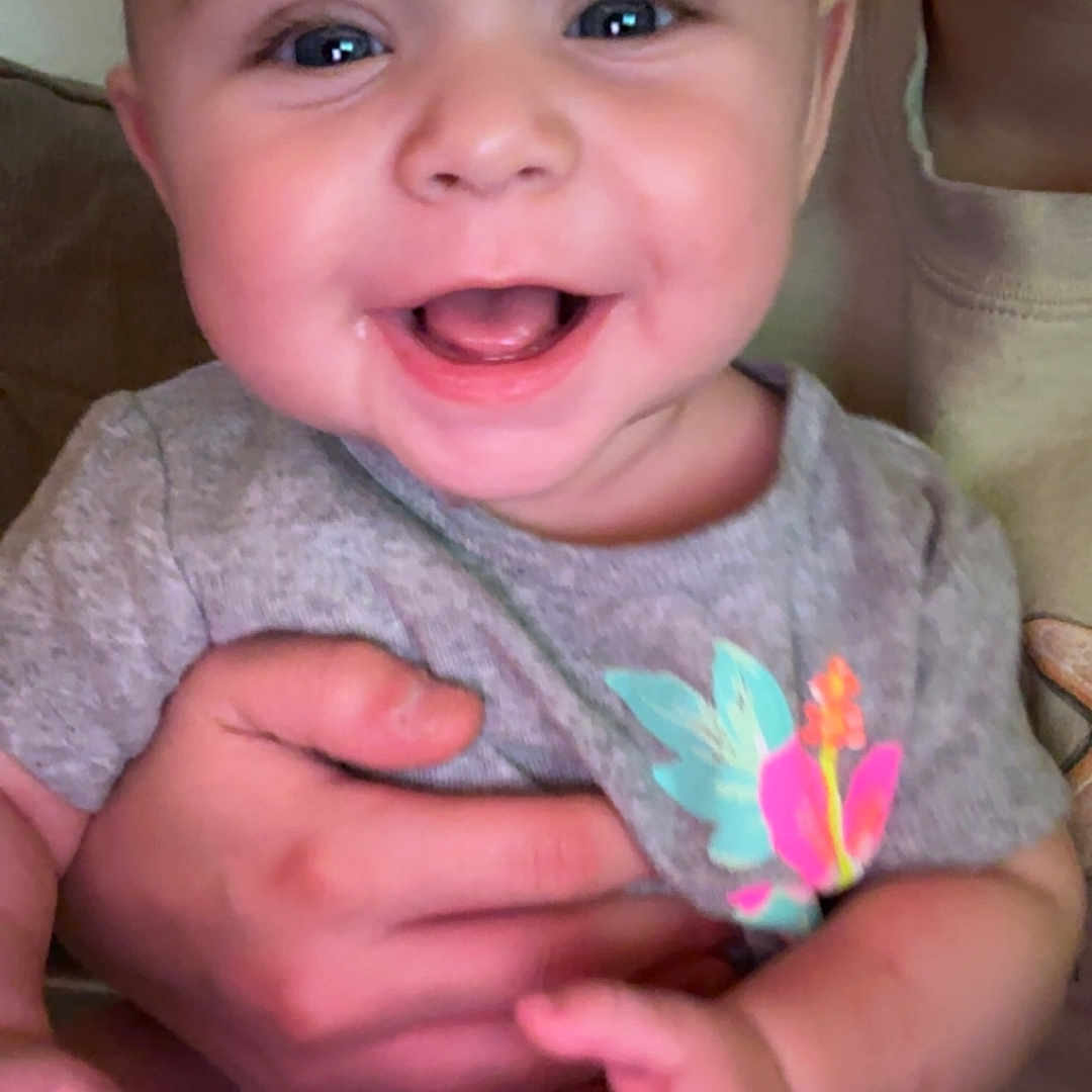 Kaiah joined the competition — help win amazing prizes! baby, bodypart, clothing, cream, dessert, face, finger, food, hand, happy, head, icecream, laughing, mouth, person, photography, portrait, smile, t_shirt, teeth