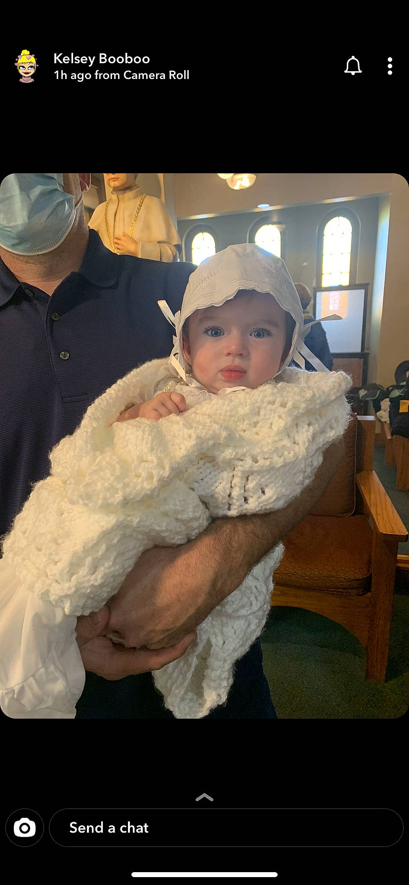 Esperanza is registered to the contest to win money with this photo: baby, baby_products, baby_toddler_clothing, baseball_cap, bonnet, collar, embellishment, hair_accessory, headwear, person, sleeve, toddler