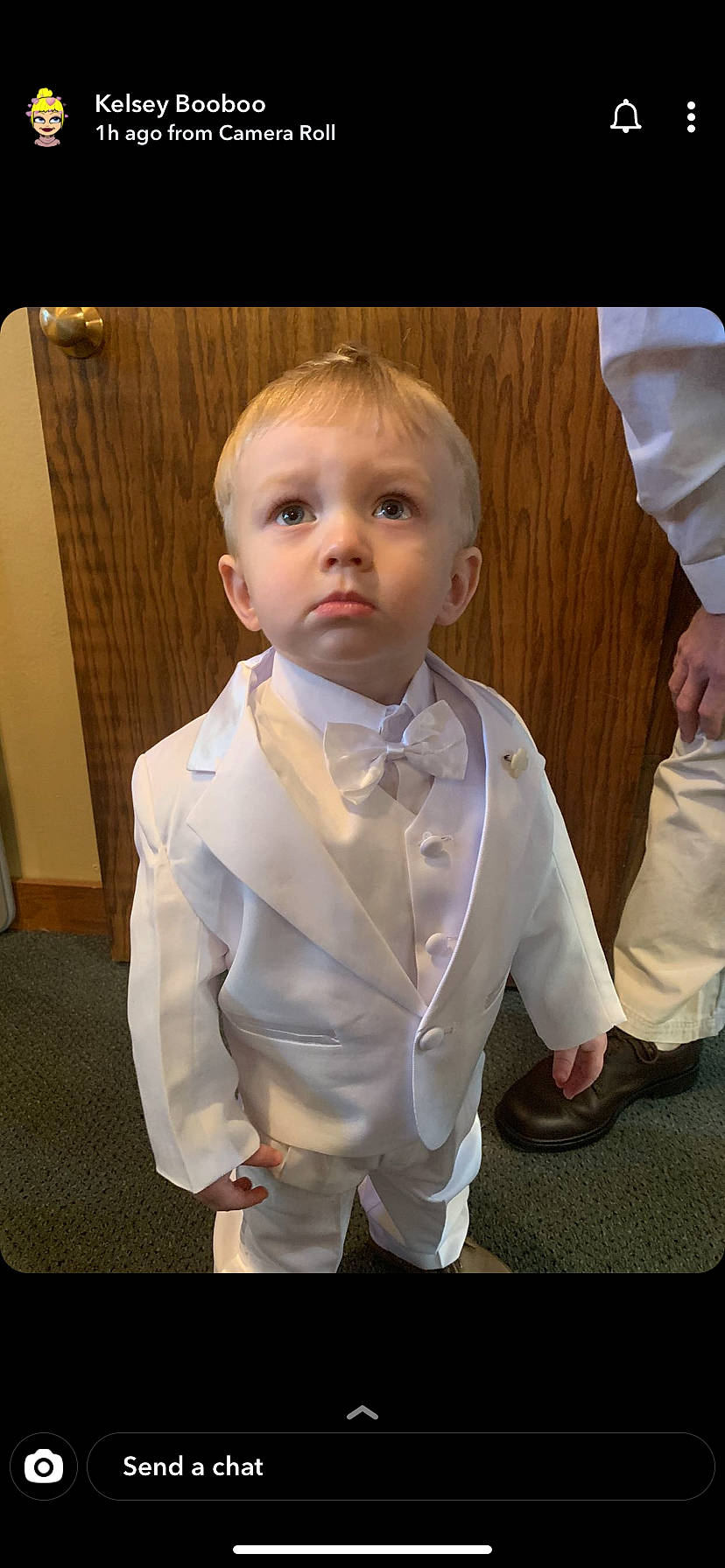 Robert joined the competition — help win amazing prizes! baby, baby_toddler_clothing, blond, button, cheek, child, collar, dress_shirt, ear, embellishment, person, sleeve, sock, standing, toddler