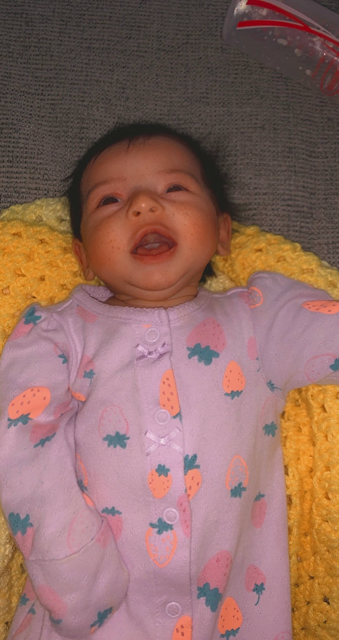 Kehlani is registered to the contest to win money with this photo: baby, baby_products, baby_toddler_clothing, baby_toys, bedtime, cheek, child, comfort, eye, facial_expression, head, linens, mouth, nose, person, pink, product, skin, sleeve, textile