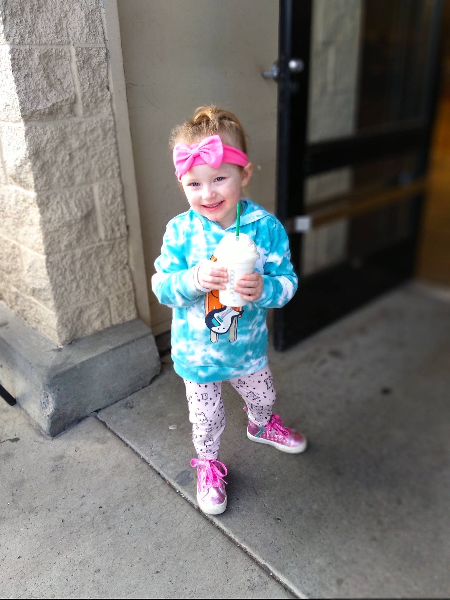 Wednesday joined the competition — help win amazing prizes! child, fun, headwear, joy, people, person, pink, play, recreation, shoe, smile, standing, toddler, vacation, walking