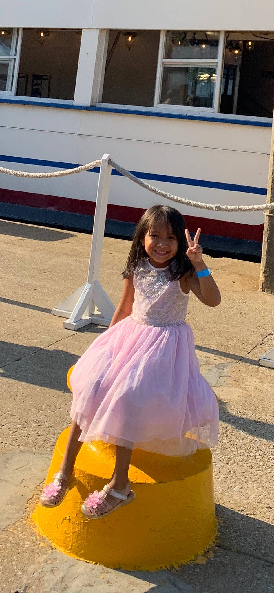 Carolyn joined the competition — help win amazing prizes! child, dress, fun, happy, joy, person, play, smile