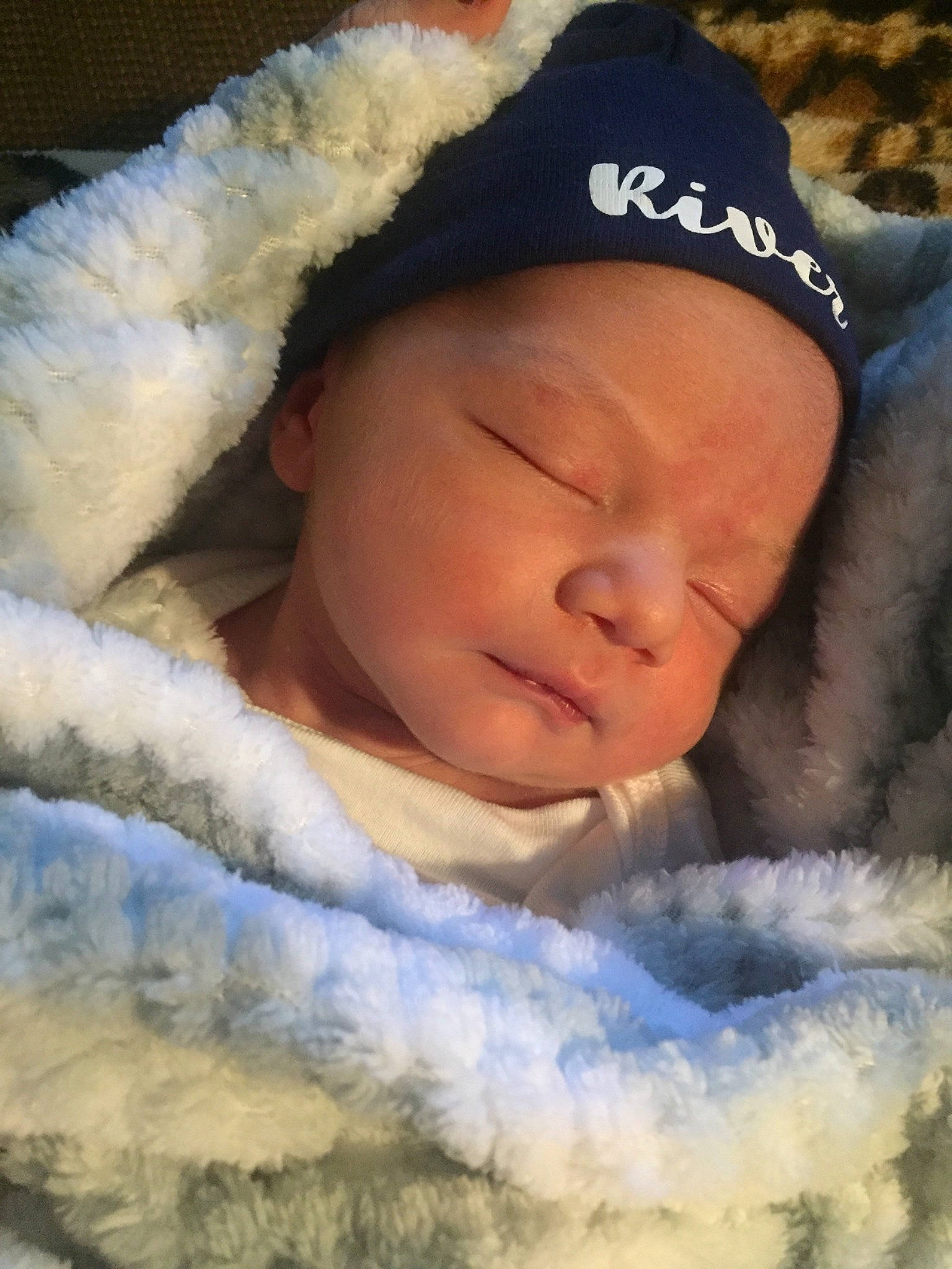 River joined the competition — help win amazing prizes! baby, baby_sleeping, bedtime, cheek, child, fur, head, headgear, nap, nose, person, photograph, photography, sleep, toddler, wool