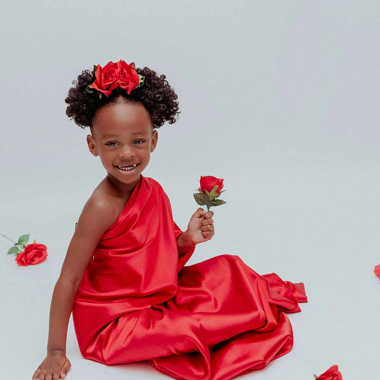 Kyleigh joined the competition — help win amazing prizes! child, clothing, dress, eveningdress, face, female, flower, flowerarrangement, flowerbouquet, formalwear, girl, happy, head, person, petal, photography, plant, portrait, rose, smile