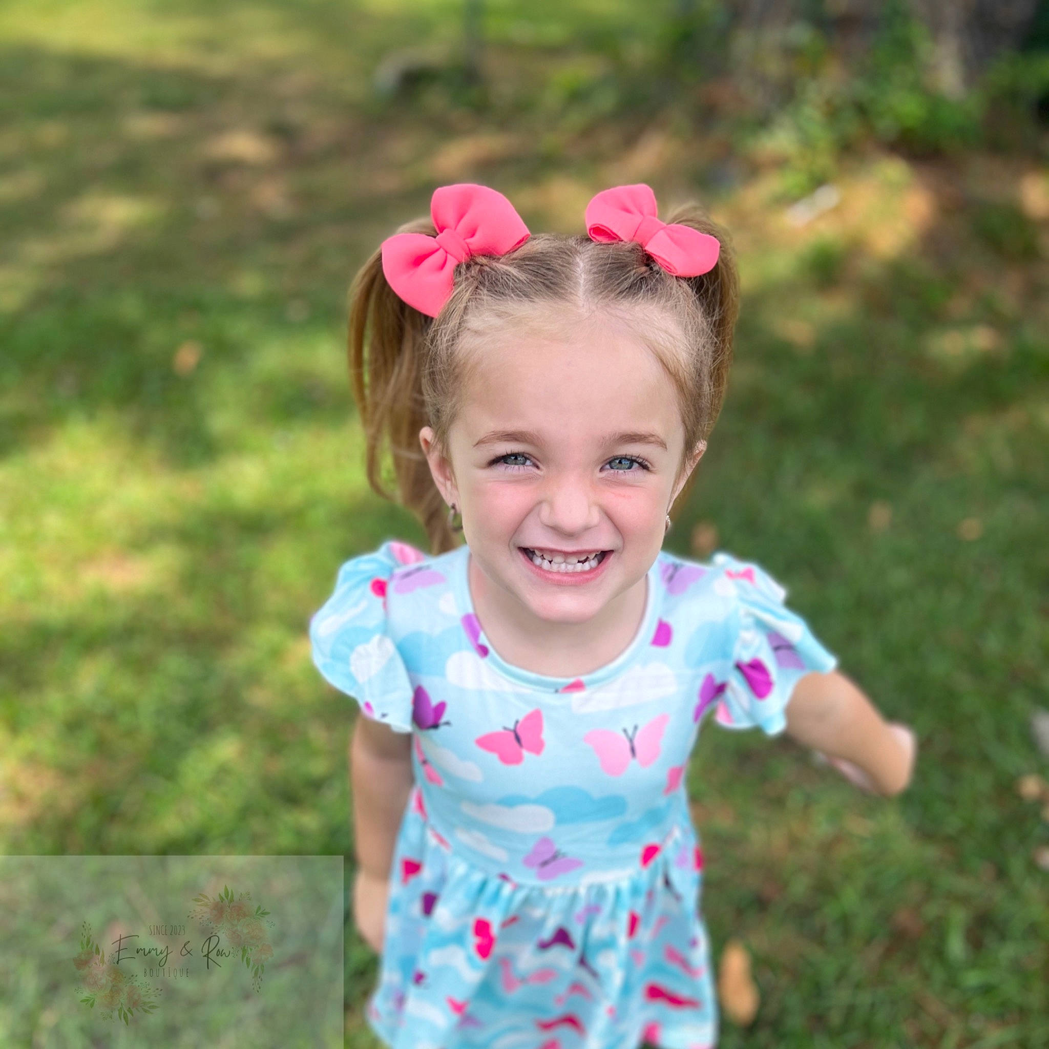 Lakyn joined the competition — help win amazing prizes! baby_toddler_clothing, child, electric_blue, eye, fun, grass, grassland, happy, joy, leaf, leisure, magenta, meadow, pattern, people_in_nature, person, pink, plant, sleeve, smile