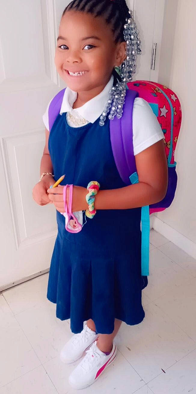 Kenyatta joined the competition — help win amazing prizes! aqua, arm, baby_toddler_clothing, blue, dress, electric_blue, glasses, hand, happy, joy, neck, necklace, person, pink, purple, sleeve, smile, standing, street_fashion, textile