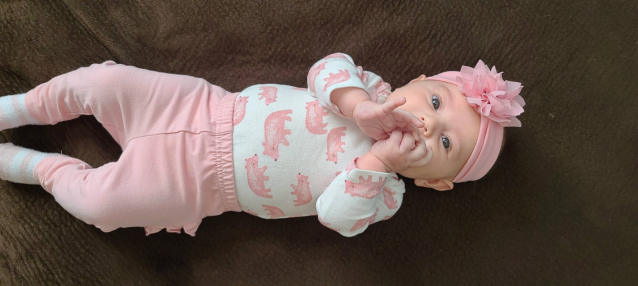 Laela joined the competition — help win amazing prizes! baby, baby_products, baby_toddler_clothing, baby_toys, cheek, child, costume_hat, fashion_accessory, hair_accessory, head, headgear, headwear, lip, pattern, peach, person, pink, product, skin, sleeve