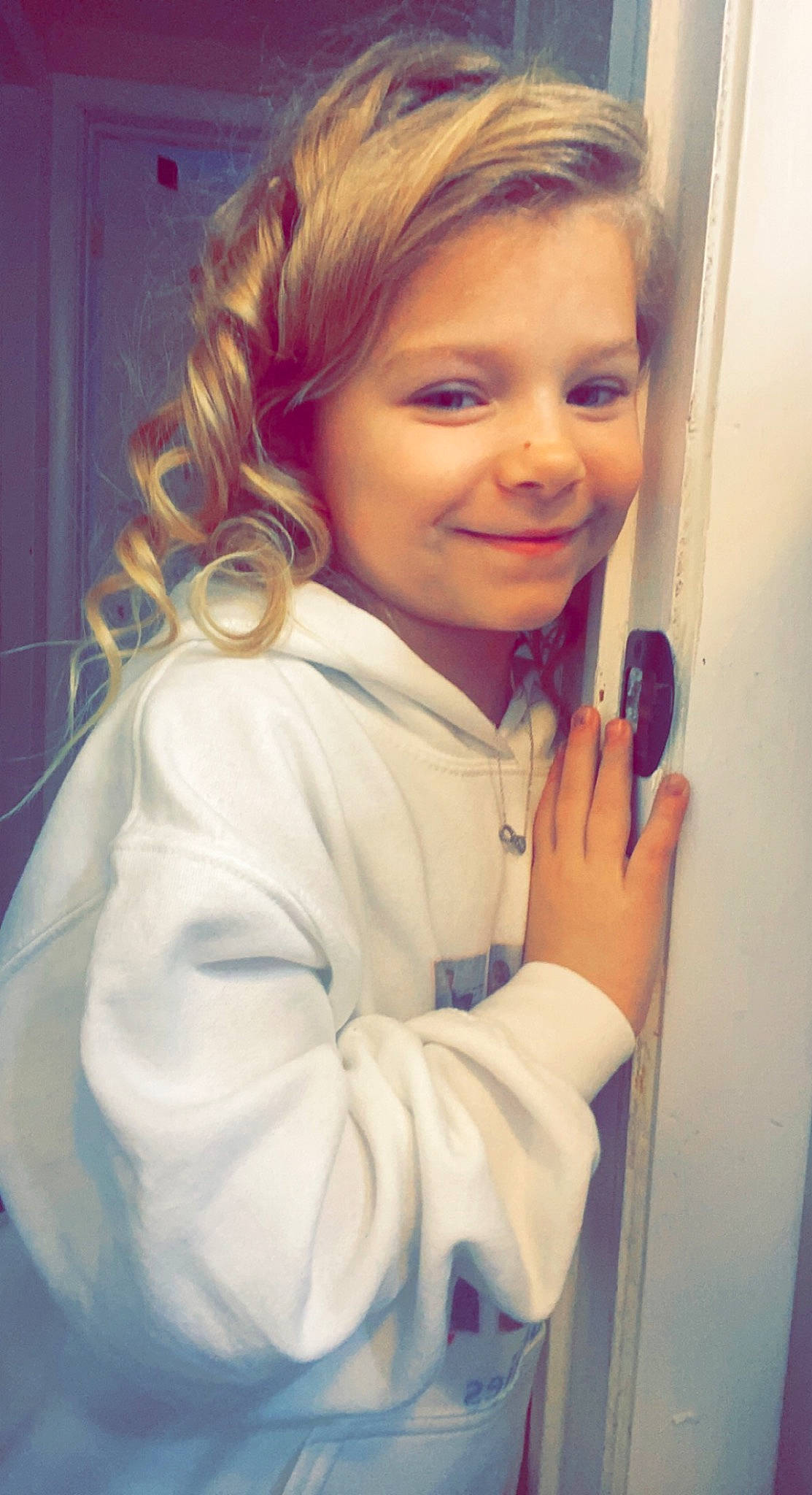 Sophia joined the competition — help win amazing prizes! bangs, blond, brown_hair, cheek, electric_blue, eye, eyelash, gesture, hair, hairstyle, happy, head, iris, jacket, joy, lip, long_hair, nose, person, skin