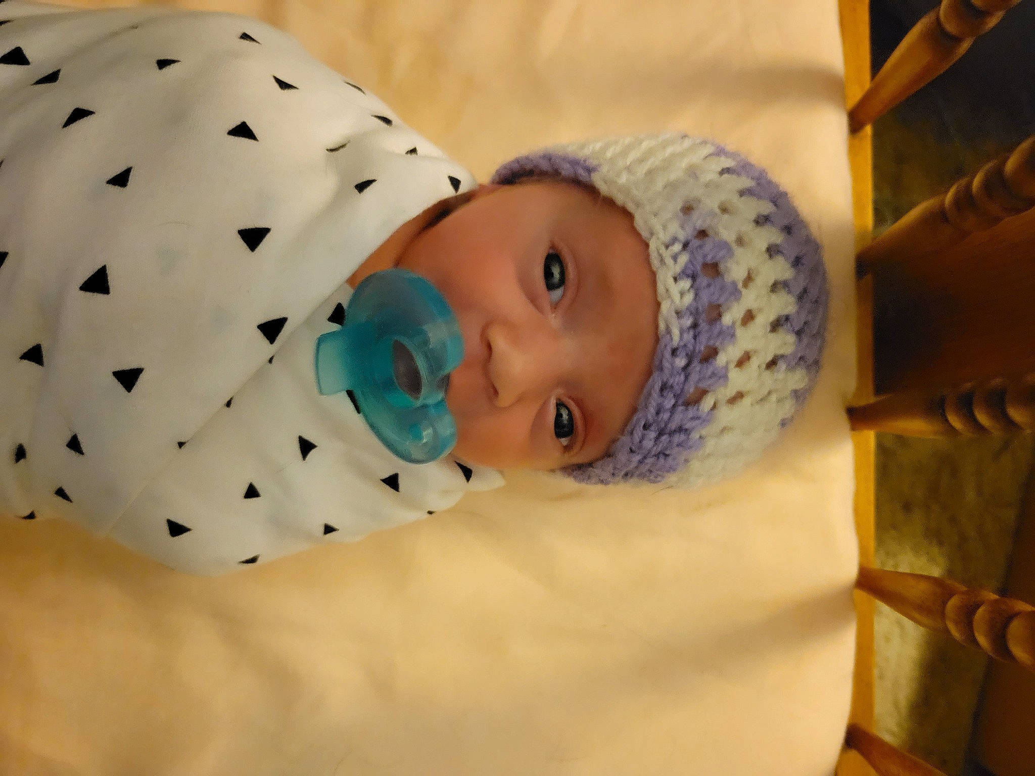 Alexandra is registered to the contest to win money with this photo: baby, baby_products, baby_safety, baby_sleeping, baby_toddler_clothing, cheek, collar, comfort, eye, face, head, headgear, headwear, human_body, knit_cap, linens, pattern, person, sleeve, textile