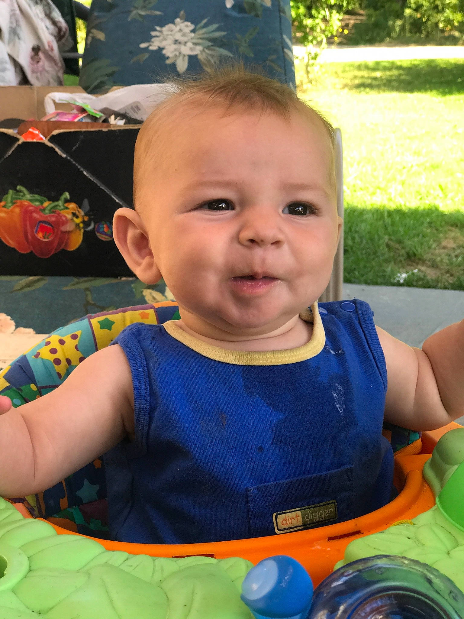 Diesel is registered to the contest to win money with this photo: baby, child, person, play, smile, toddler, toy