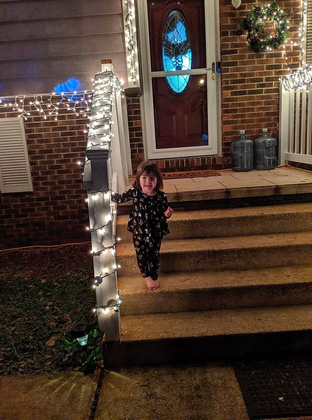 Alexa joined the competition — help win amazing prizes! christmas, door, floor, holiday, home, joy, lighting, ornament, person, stairs, toddler, winter, yard