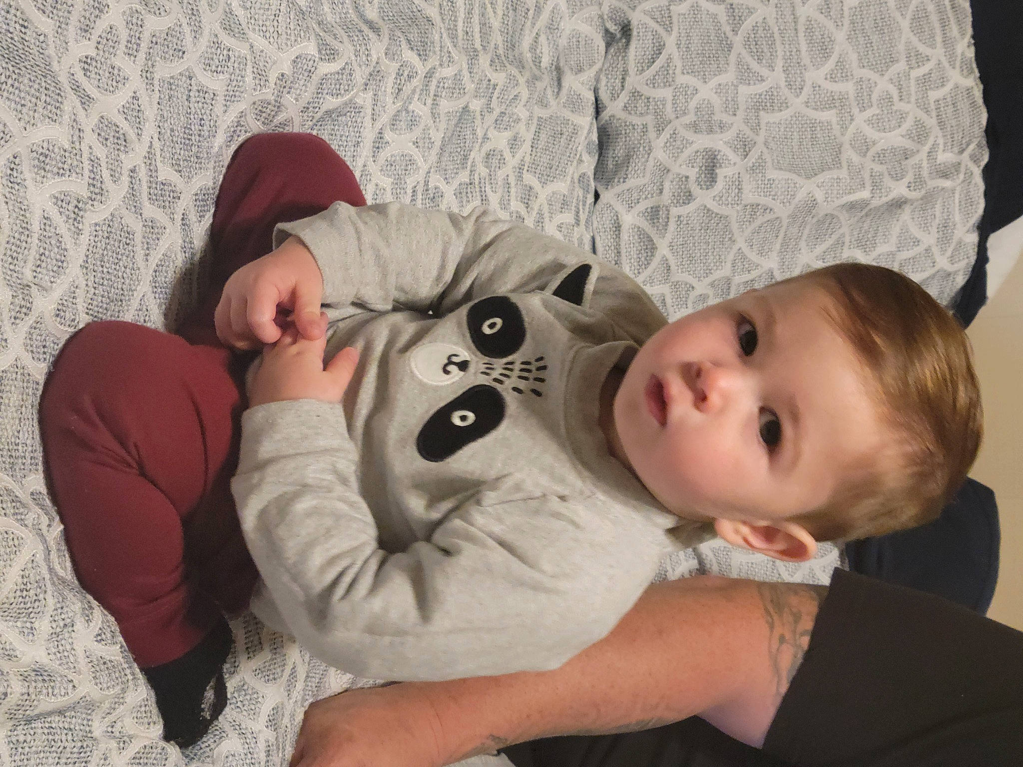 Kyle joined the competition — help win amazing prizes! baby, baby_toddler_clothing, cheek, child, comfort, eye, gesture, hat, headgear, linens, pattern, person, room, sitting, skin, sleeve, stuffed_toy, textile, toddler, toy