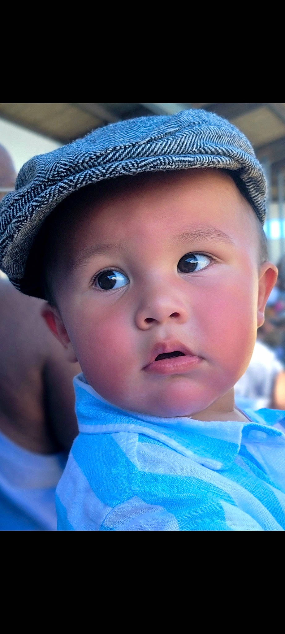 Liam joined the competition — help win amazing prizes! azure, blue, cap, cheek, chin, eye, eyebrow, eyelash, facial_expression, hairstyle, happy, hat, headgear, headwear, human, iris, lip, nose, person, skin