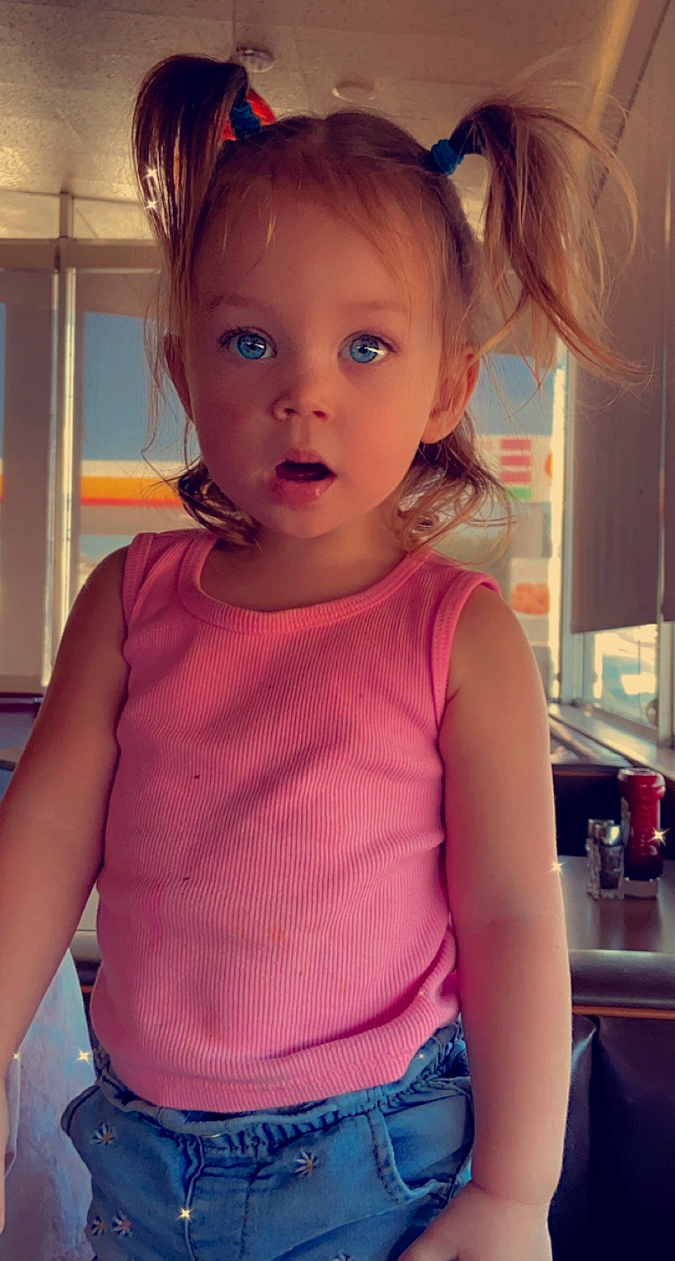 Delilah is registered to the contest to win money with this photo: cheek, chin, ear, eye, eyebrow, eyelash, facial_expression, forehead, hair, hairstyle, iris, jeans, lip, mouth, neck, nose, organ, person, shoulder, skin