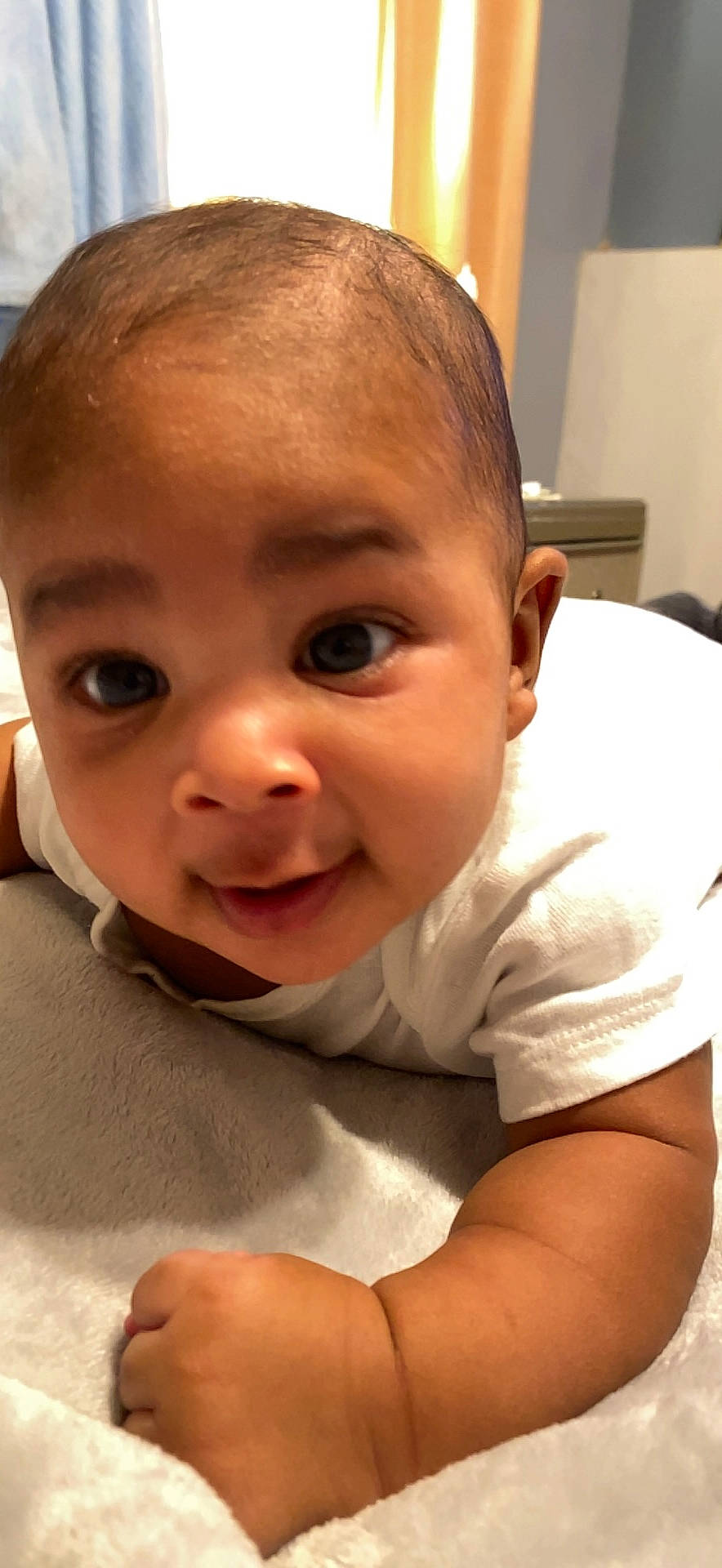 Clarence joined the competition — help win amazing prizes! baby, baby_toddler_clothing, cheek, chin, comfort, ear, eyebrow, eyelash, forehead, gesture, happy, iris, jaw, lip, mouth, neck, nose, person, skin, sleeve