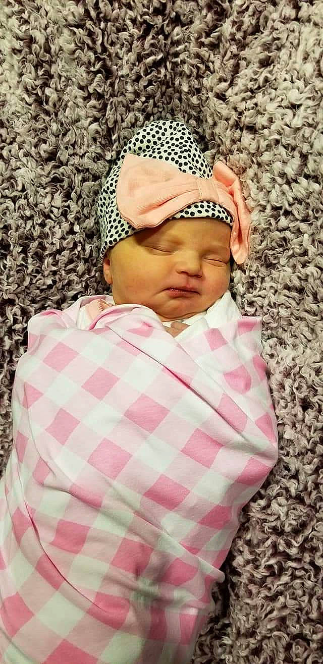 Abilene joined the competition — help win amazing prizes! baby, beanie, bonnet, cap, child, clothing, fashion_accessory, head, headgear, headwear, knit_cap, pattern, person, pink, smile, toddler