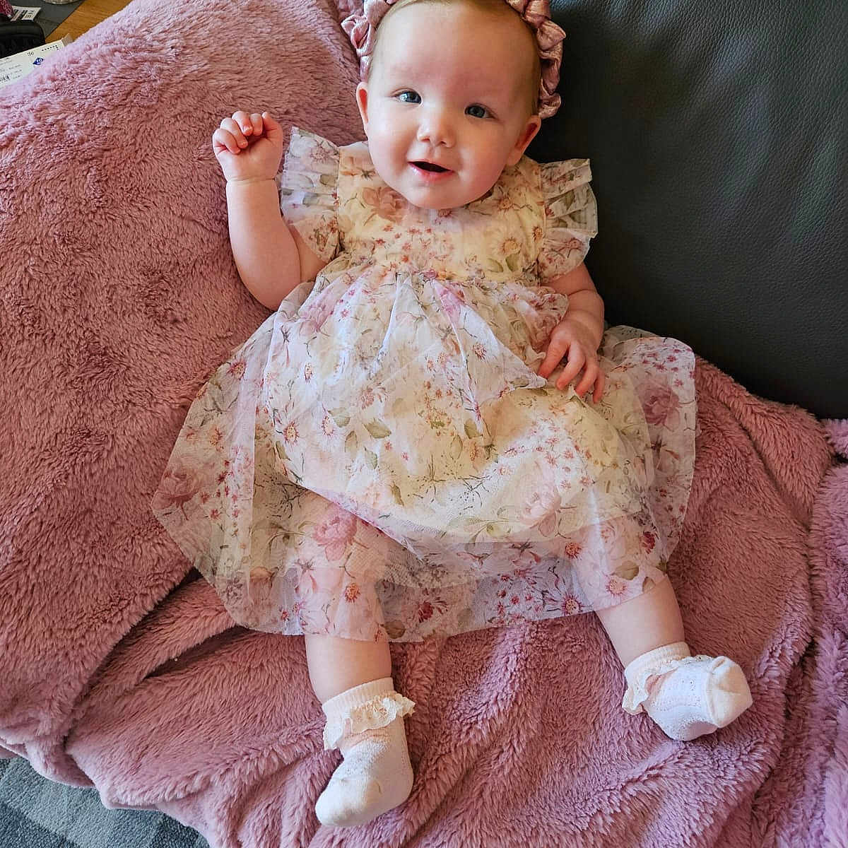 Charlotte W joined the competition — help win amazing prizes! baby, bed, blanket, clothing, couch, cushion, dress, face, furniture, hat, head, homedecor, hosiery, person, photography, portrait, quilt, sitting, sleeve, sock