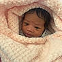 Reign joined the competition — help win amazing prizes! baby, infant, face, blanket, pink, soft, fur, cute, newborn, wrapped, cozy, child, portrait, sleepwear, skin, head, eyes, young, comfort, warmth