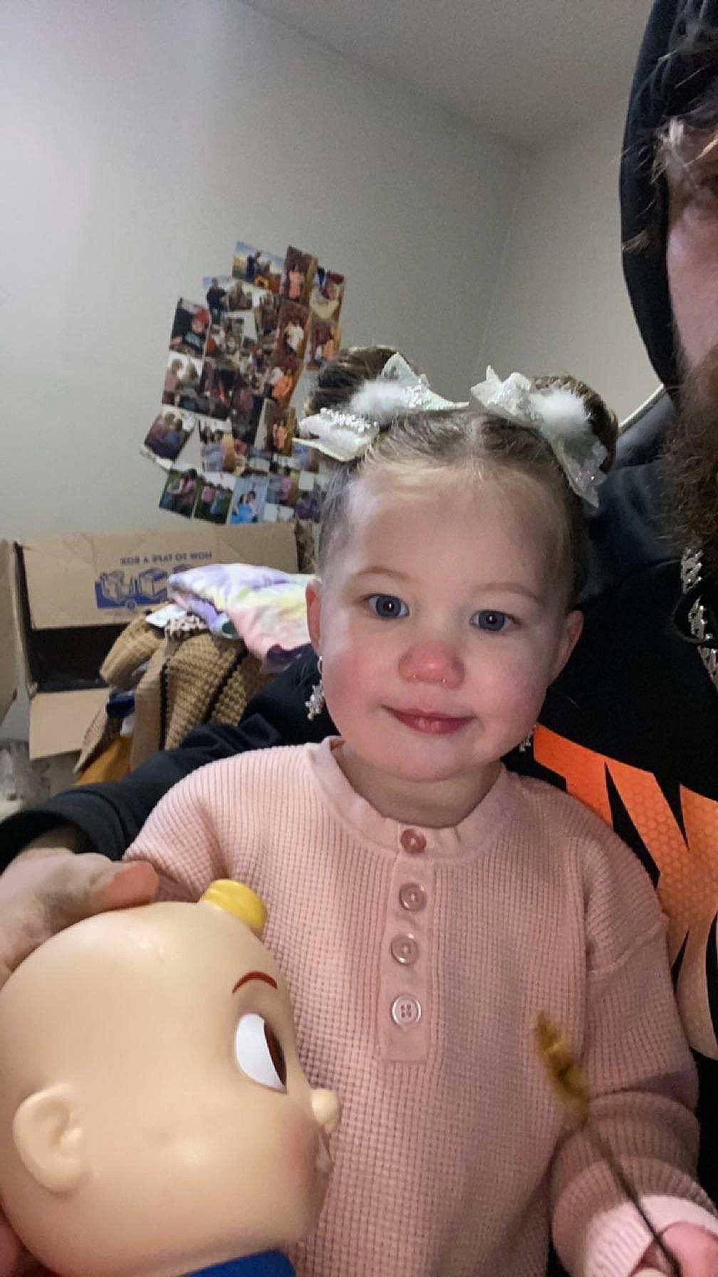 Blakeleigh joined the competition — help win amazing prizes! baby, baby_toddler_clothing, cheek, child, chin, event, fashion_accessory, fun, hairstyle, happy, headgear, headpiece, joy, organ, person, skin, smile, snapshot, toddler, toy