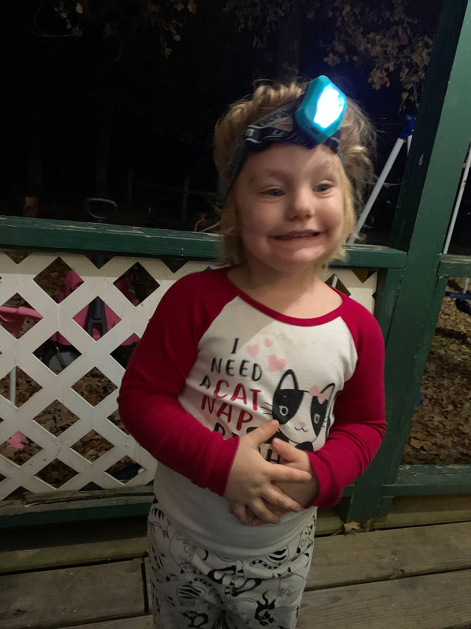 Jayleigh is registered to the contest to win money with this photo: child, cool, ear, fun, hair_accessory, headband, joy, person, pink, smile, t_shirt, toddler