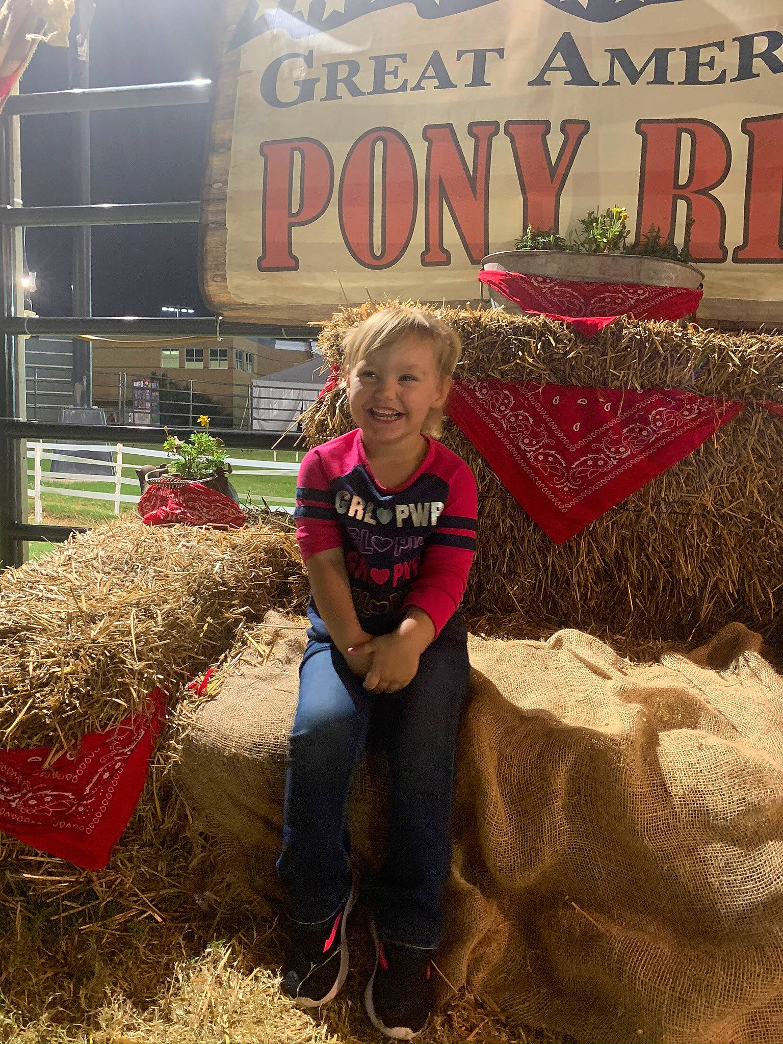 Jayleigh joined the competition — help win amazing prizes! fun, hay, joy, person, plant