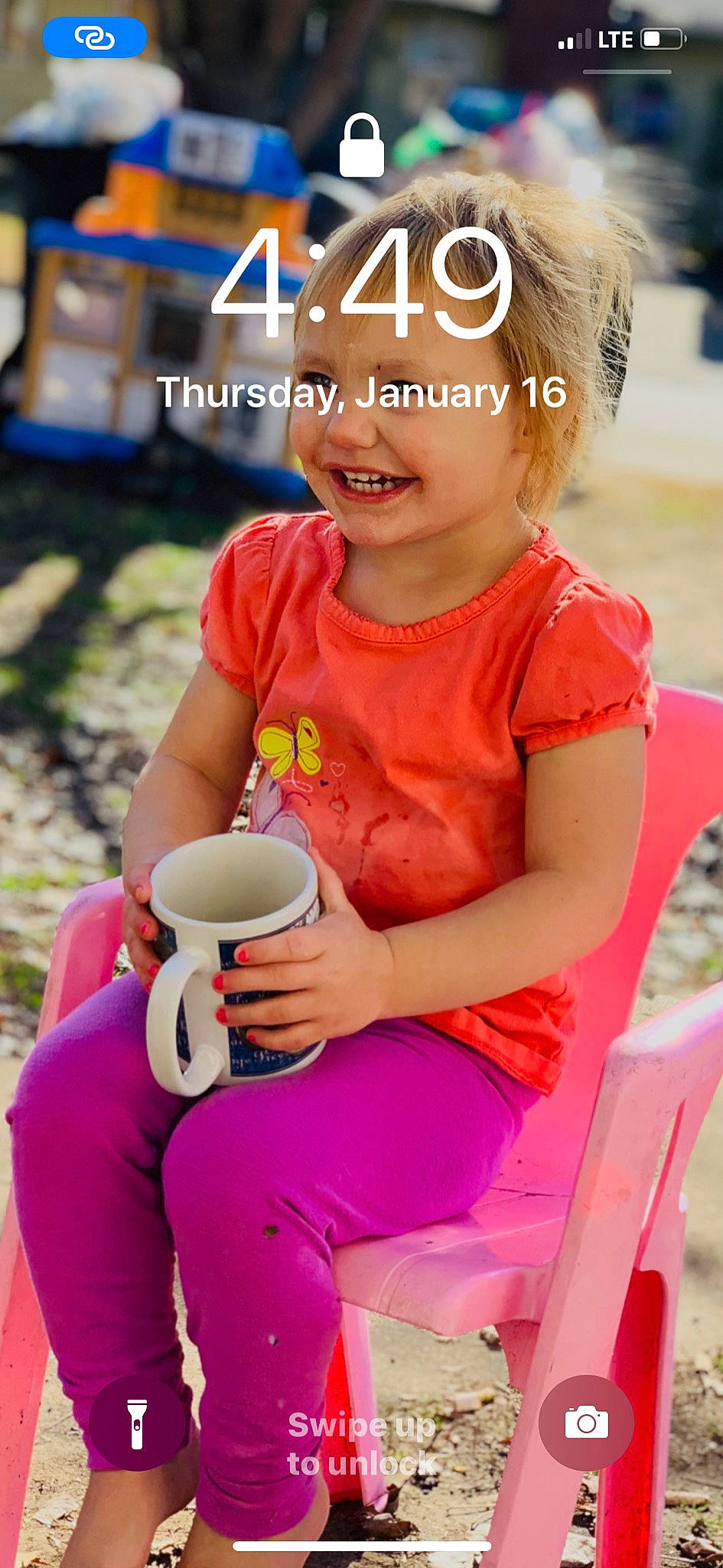 Jayleigh is registered to the contest to win money with this photo: child, drink, drinking, headwear, joy, person, play, smile, toddler