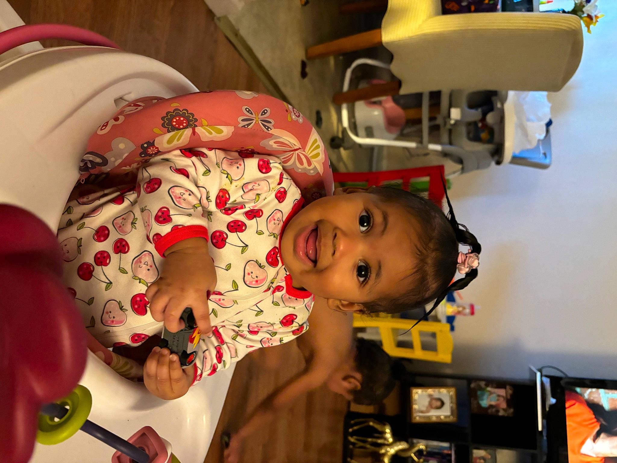 Josephine joined the competition — help win amazing prizes! baby, baby_products, child, event, fun, happy, mouth, person, plant, room, toddler, tree