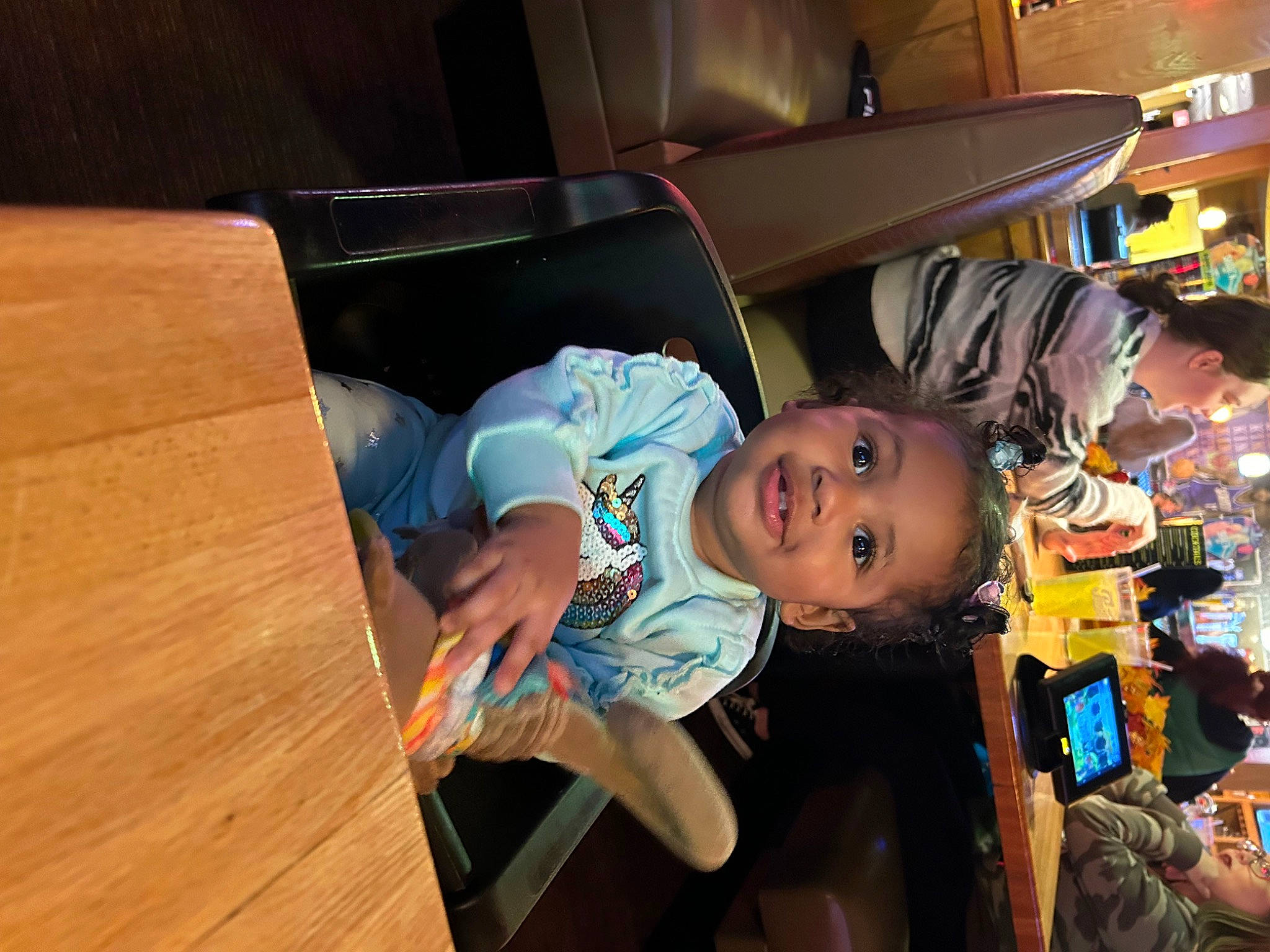 Josephine joined the competition — help win amazing prizes! baby, child, comfort, flooring, fun, hardwood, hat, joy, leisure, passenger, person, personal_protective_equipment, room, smile, t_shirt, toddler, vacation, varnish, wood, wood_stain