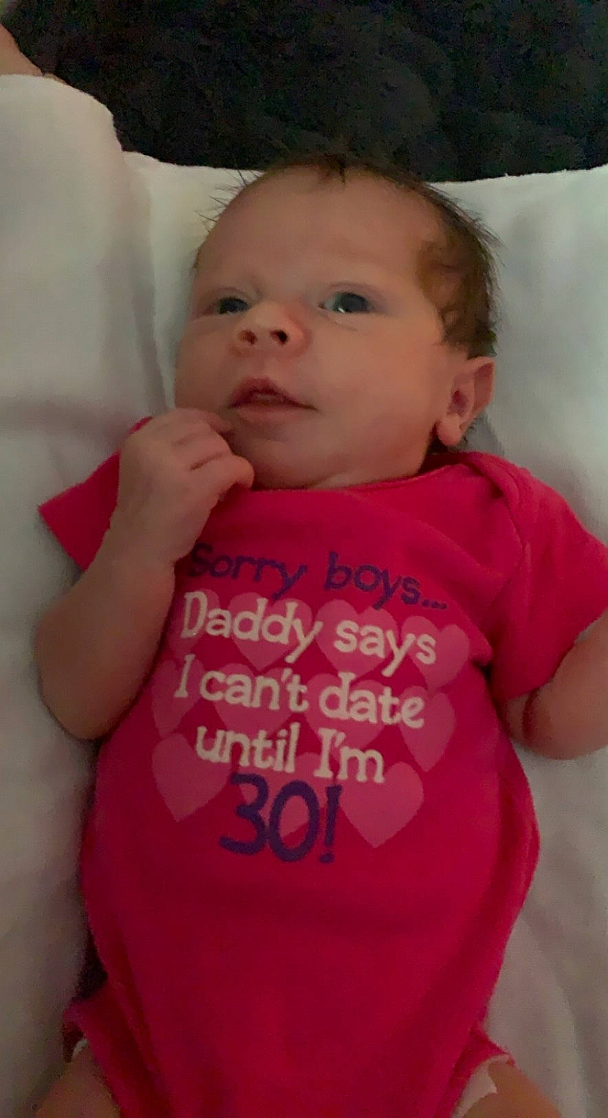 Emily joined the competition — help win amazing prizes! baby, baby_products, baby_toddler_clothing, cheek, child, face, lip, mouth, person, pink, skin, sleeve, smile, toddler