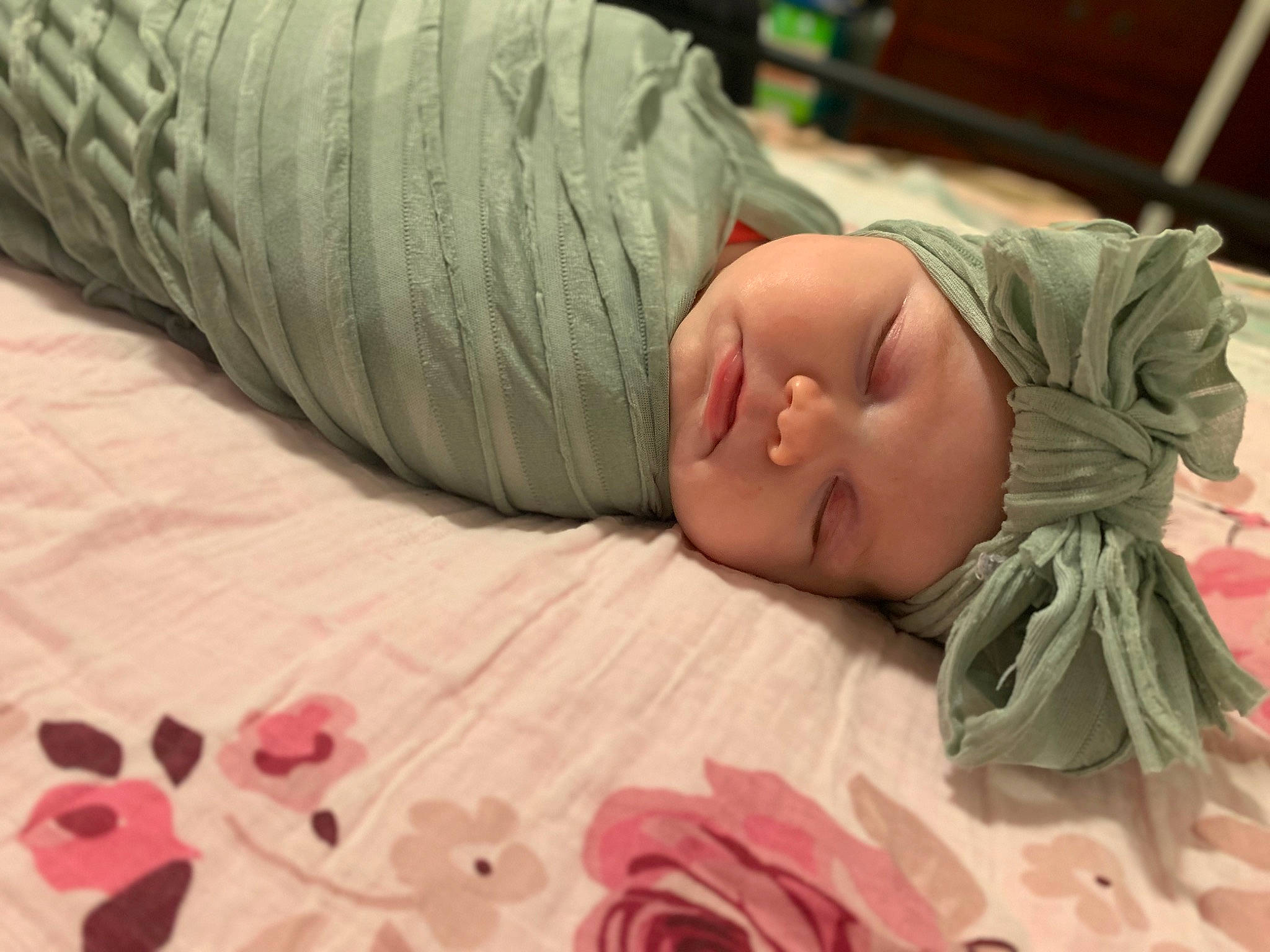 Isla joined the competition — help win amazing prizes! baby, baby_sleeping, baby_toddler_clothing, bedding, bedtime, blanket, child, comfort, flesh, flooring, grass, headwear, linens, nap, pattern, person, room, skin, sleep, textile