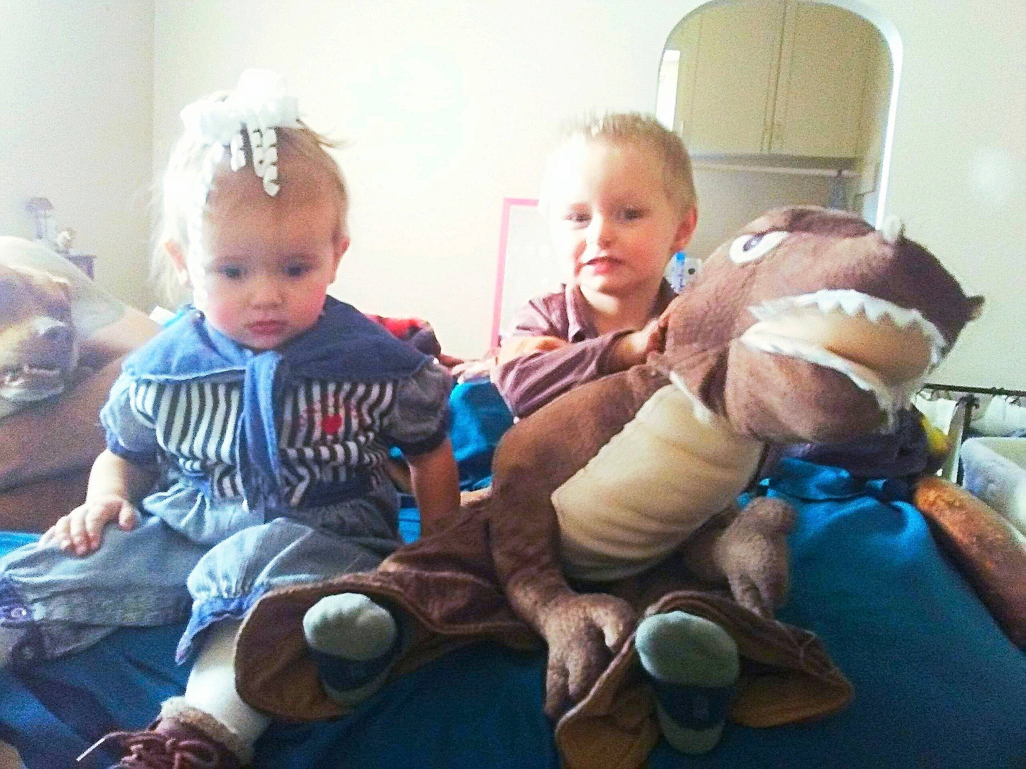 Rocky joined the competition — help win amazing prizes! baby, child, ear, family, furniture, happy, people, person, play, room, sibling, sitting, smile, stuffed_toy, toddler