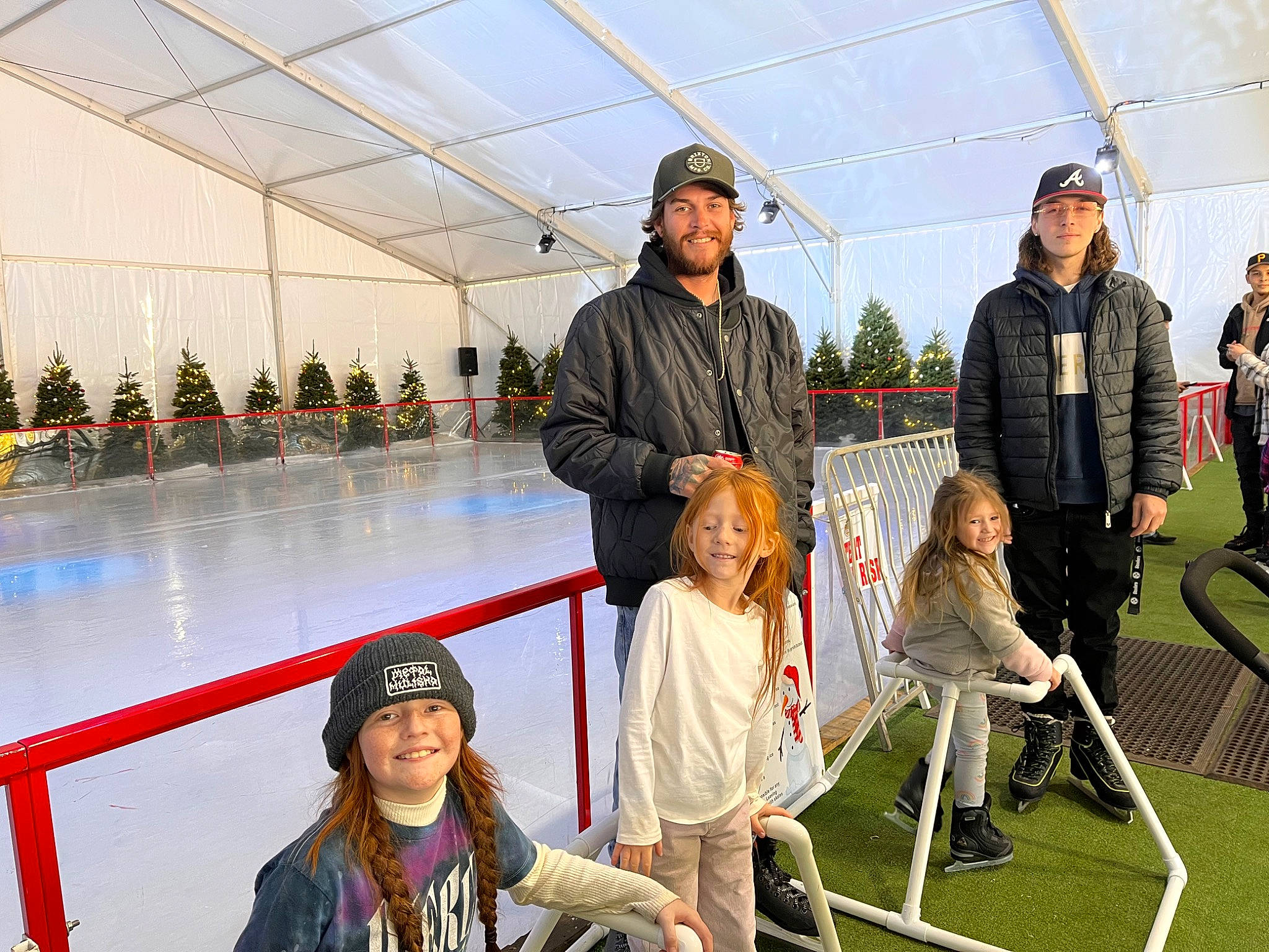 Sophia joined the competition — help win amazing prizes! bench, chair, competition_event, event, fun, hat, headwear, hoodie, jacket, joy, leisure, outerwear, person, recreation, smile, team, toddler, tourism, trousers, winter