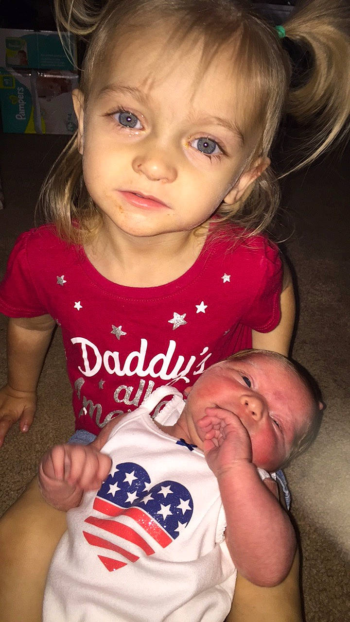 Haleigh joined the competition — help win amazing prizes! baby, cheek, child, daughter, fun, happy, lip, mother, person, sibling, skin, smile, t_shirt, toddler