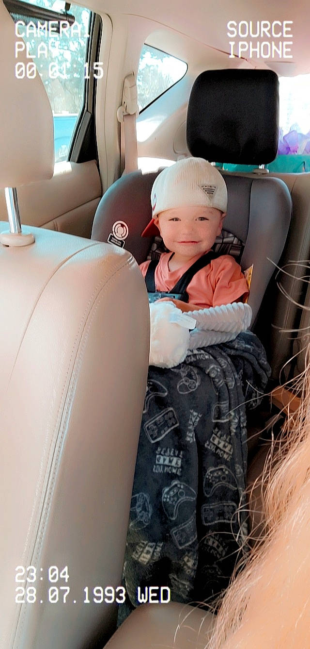 Brayden is registered to the contest to win money with this photo: auto_part, automotive_design, automotive_exterior, baby, baby_toddler_clothing, car, car_seat, car_seat_cover, child, comfort, family_car, hat, head_restraint, headwear, joy, mode_of_transport, motor_vehicle, person, seat_belt, smile