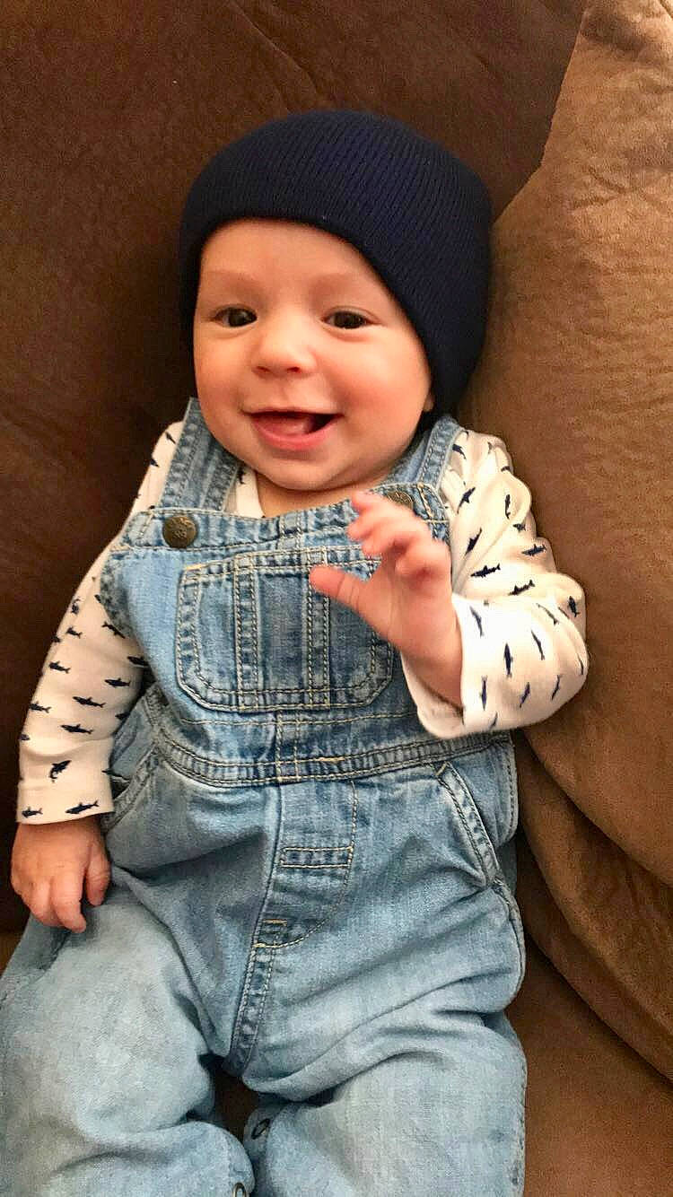 Brecken joined the competition — help win amazing prizes! beanie, boy, cap, cheek, child, cool, headgear, infant, jeans, joy, knit_cap, outerwear, person, product, textile, toddler, wool